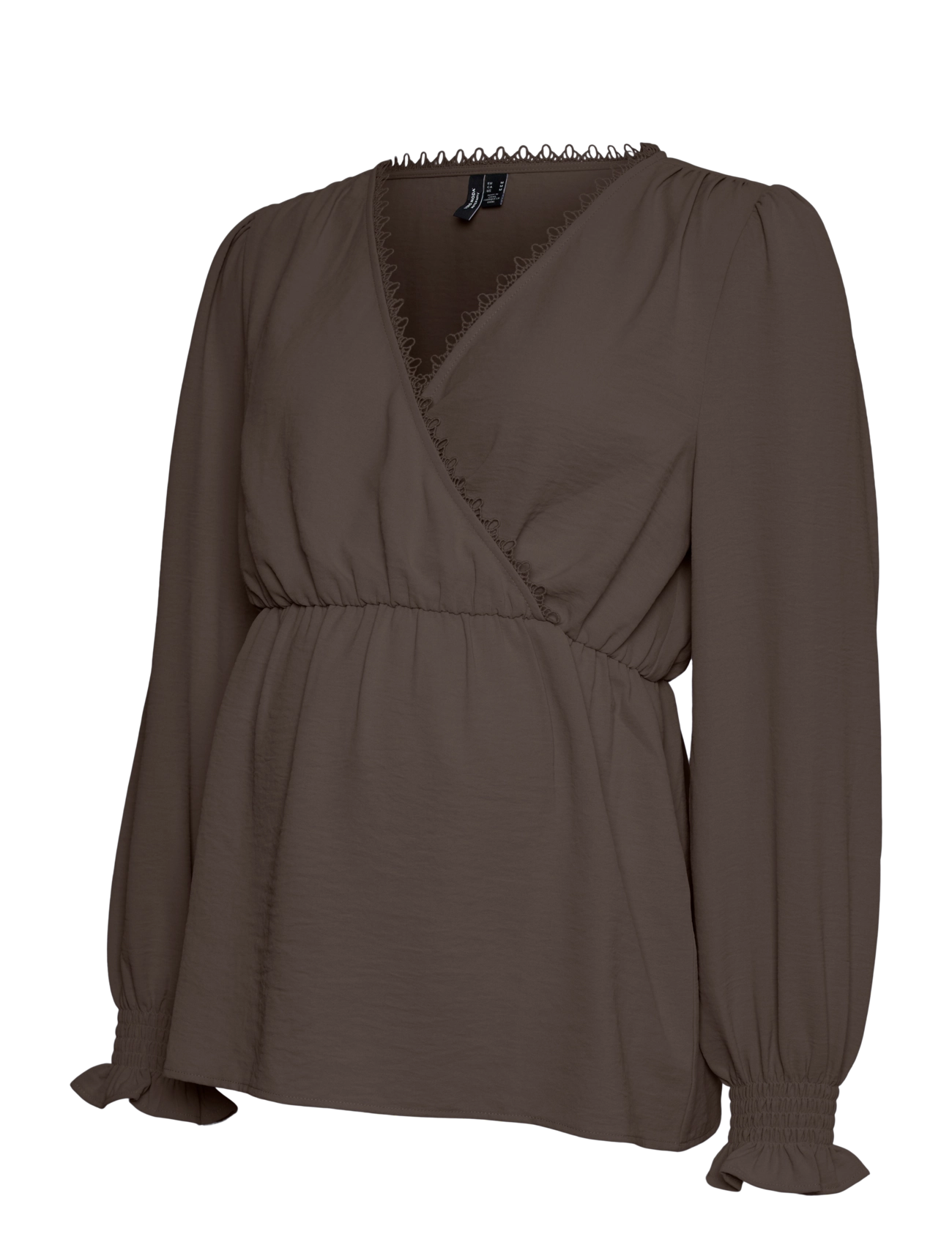 Vero Moda Maternity VMMALVA LACE LS TOP WVN GA - Pluusid - CHOCOLATE BROWN / brown