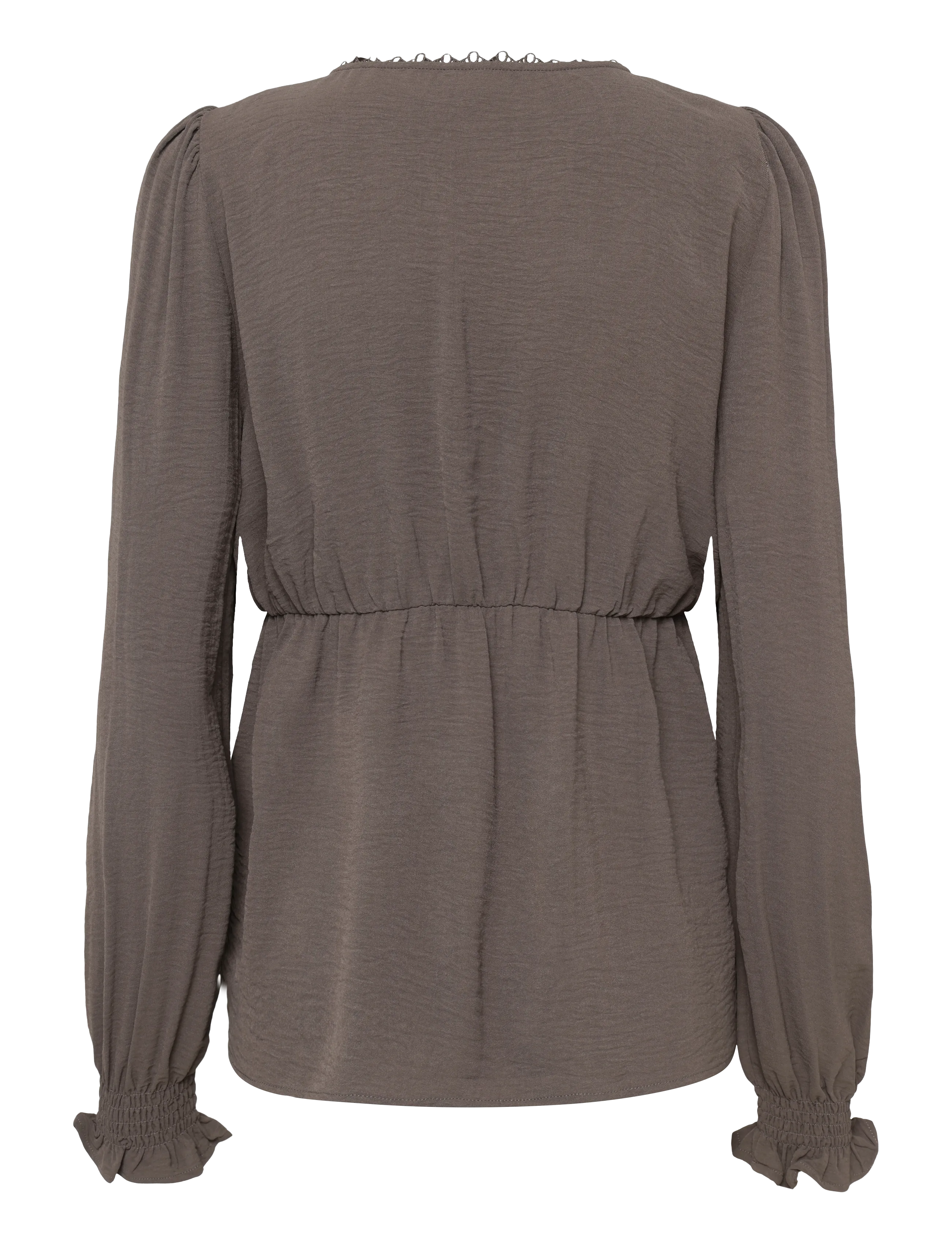 Vero Moda Maternity - VMMALVA LACE LS TOP WVN GA - langærmede bluser - chocolate brown - 2