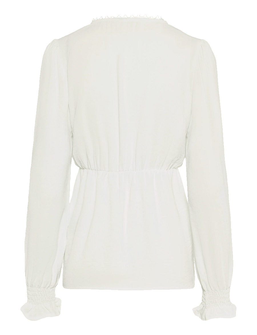 Vero Moda Maternity - VMMALVA LACE LS TOP WVN GA - langärmelige blusen - snow white - 2