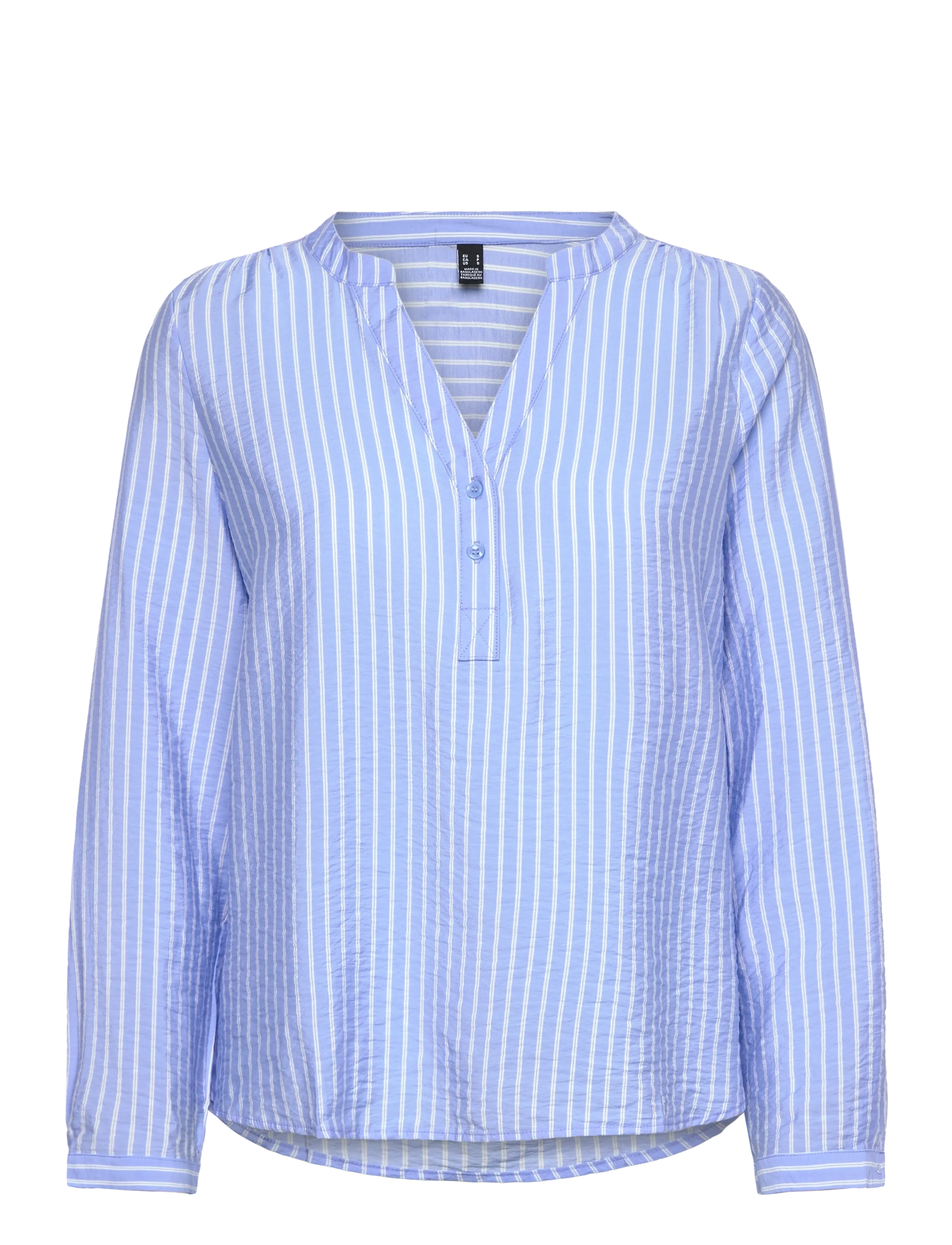 Vero Moda Maternity VMMKAJA LS V-NECK FOLD-UP TOP WVN - långärmade skjortor - vista blue - Mammakläder - VISTA BLUE / blue