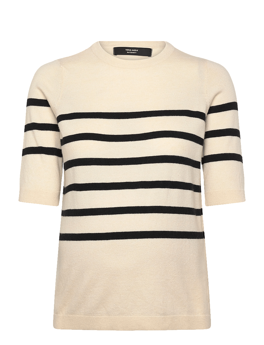Vero Moda Maternity - VMMSABA PLAIN SS O-NECK PULLOVER - oberteile - birch - 1