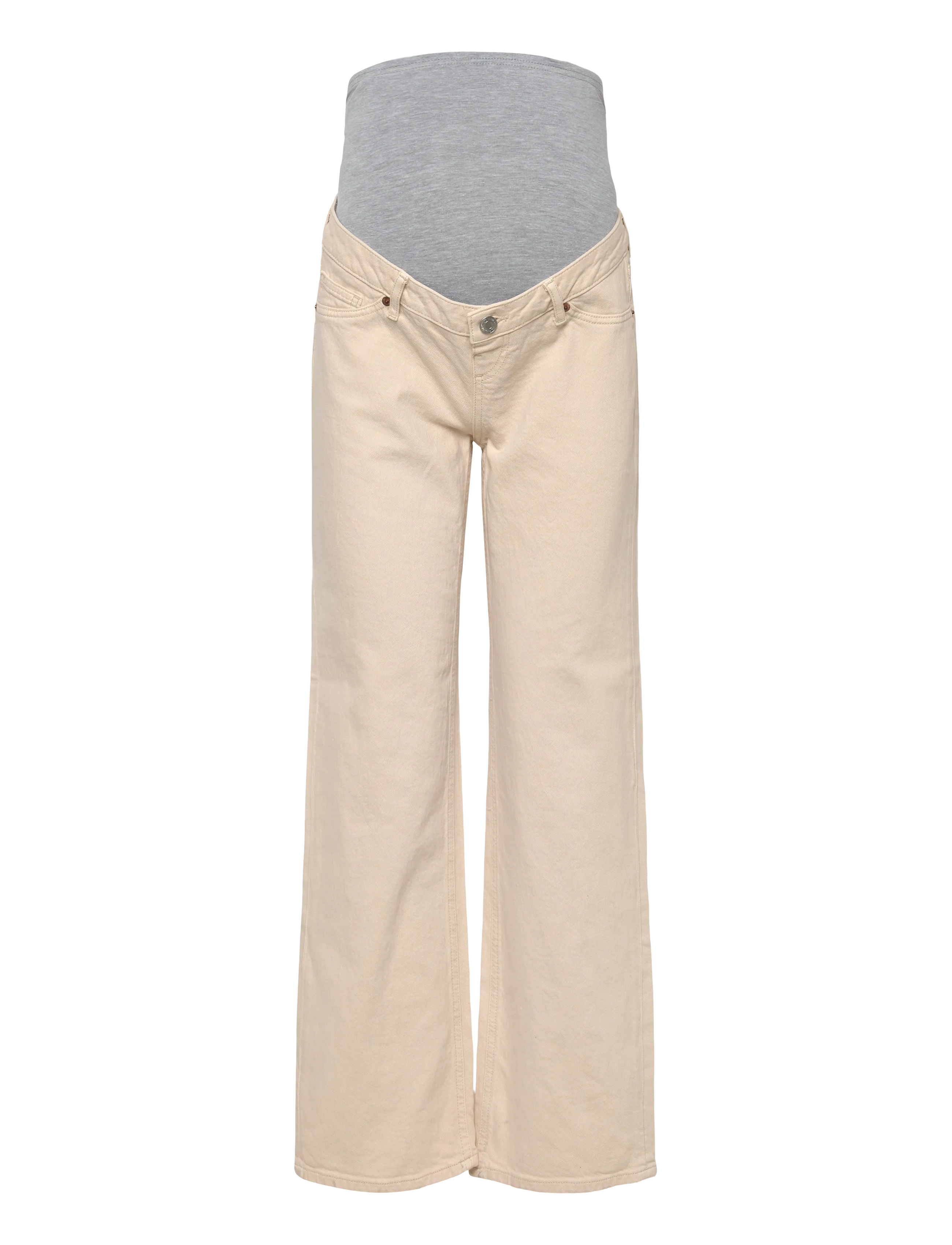 Vero Moda Maternity VMMTESSA WIDE JEANS ECRU - Nieuw - ECRU / cream