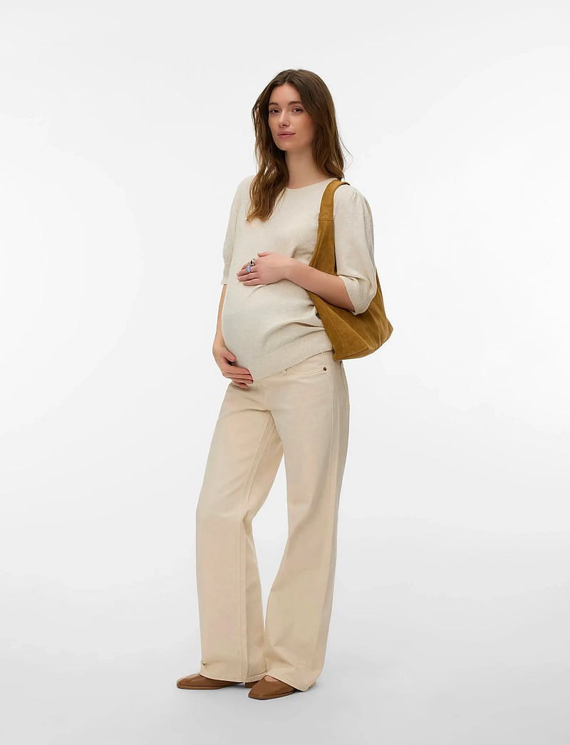 Vero Moda Maternity - VMMTESSA WIDE JEANS ECRU - hosen - ecru - 5