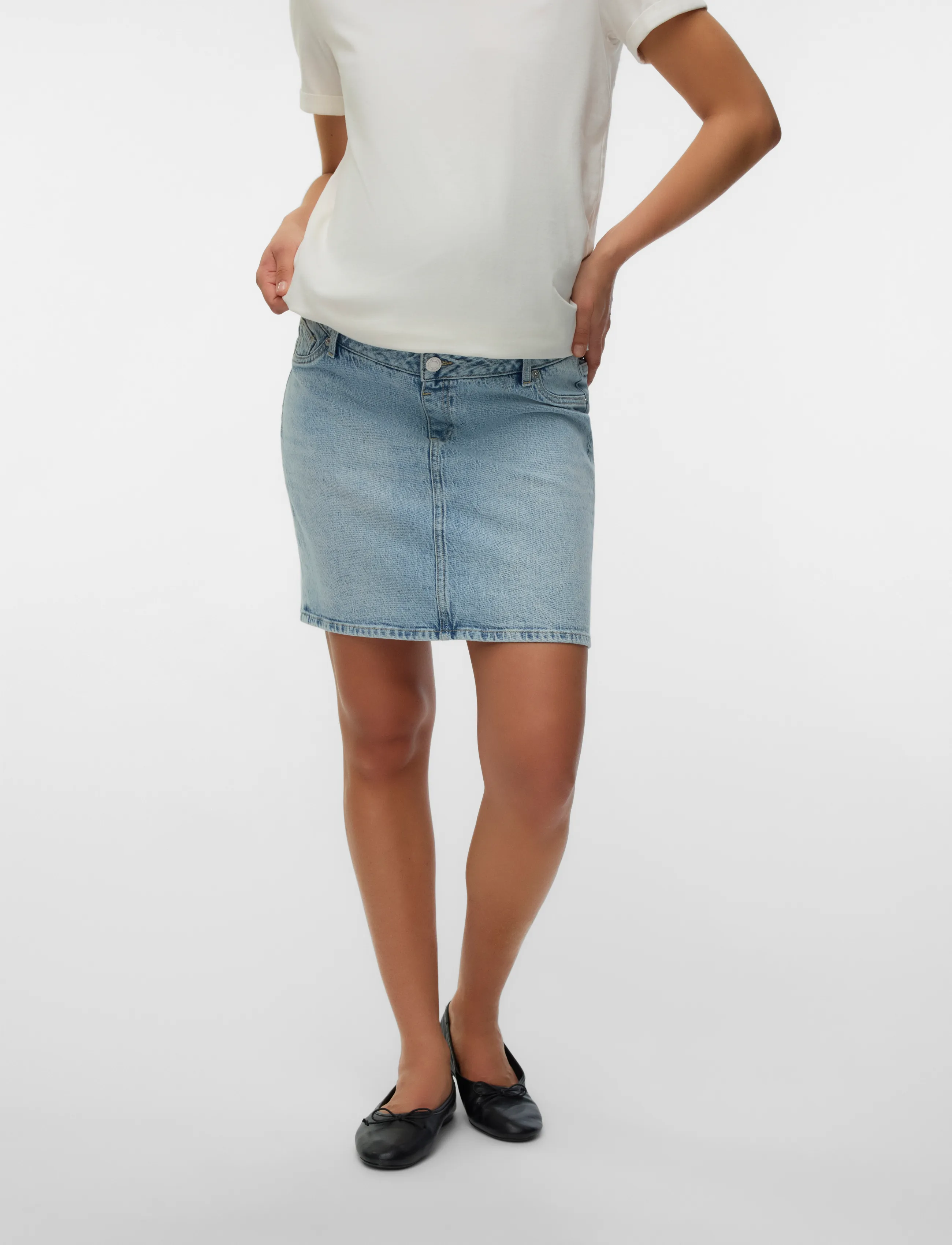Vero Moda Maternity Vmmtessa Short Dnm Skirt Mix Ga, XL, Röcke, Blau - Frauen