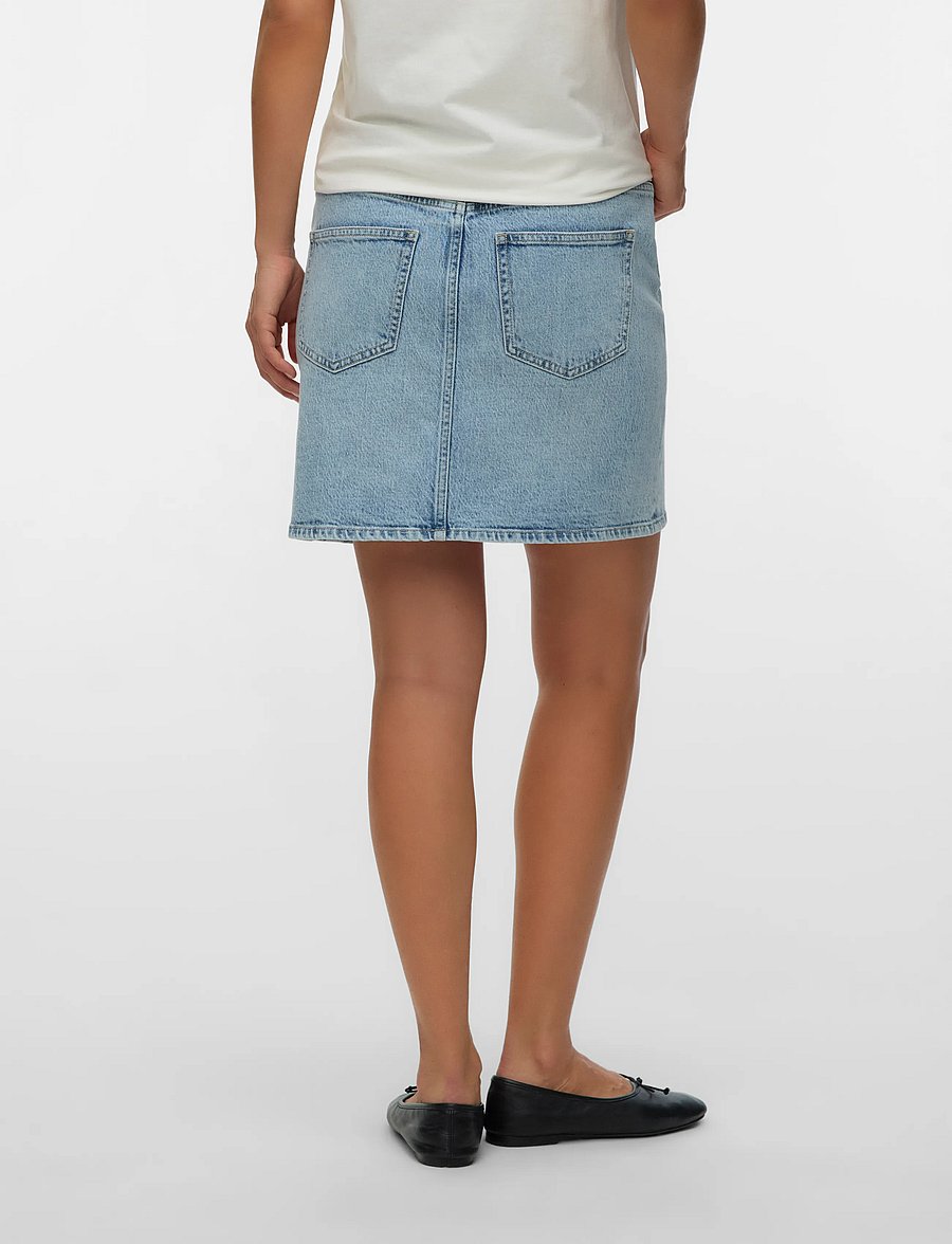 Vero Moda Maternity - VMMTESSA SHORT DNM SKIRT MIX GA NOOS - hosen - light blue denim - 3