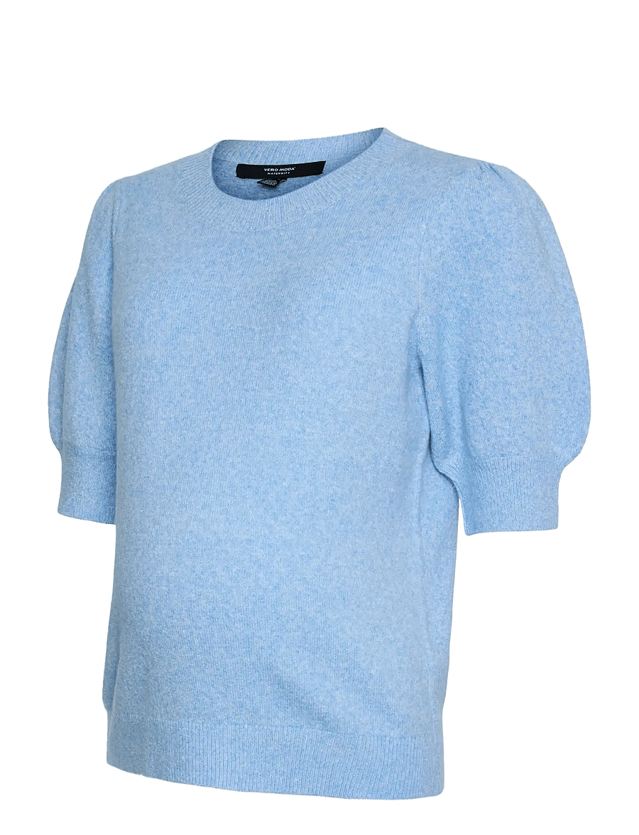 Vero Moda Maternity - VMMDOFFY 2/4 O-NECK PULLOVER GA - overdeler - little boy blue - 1