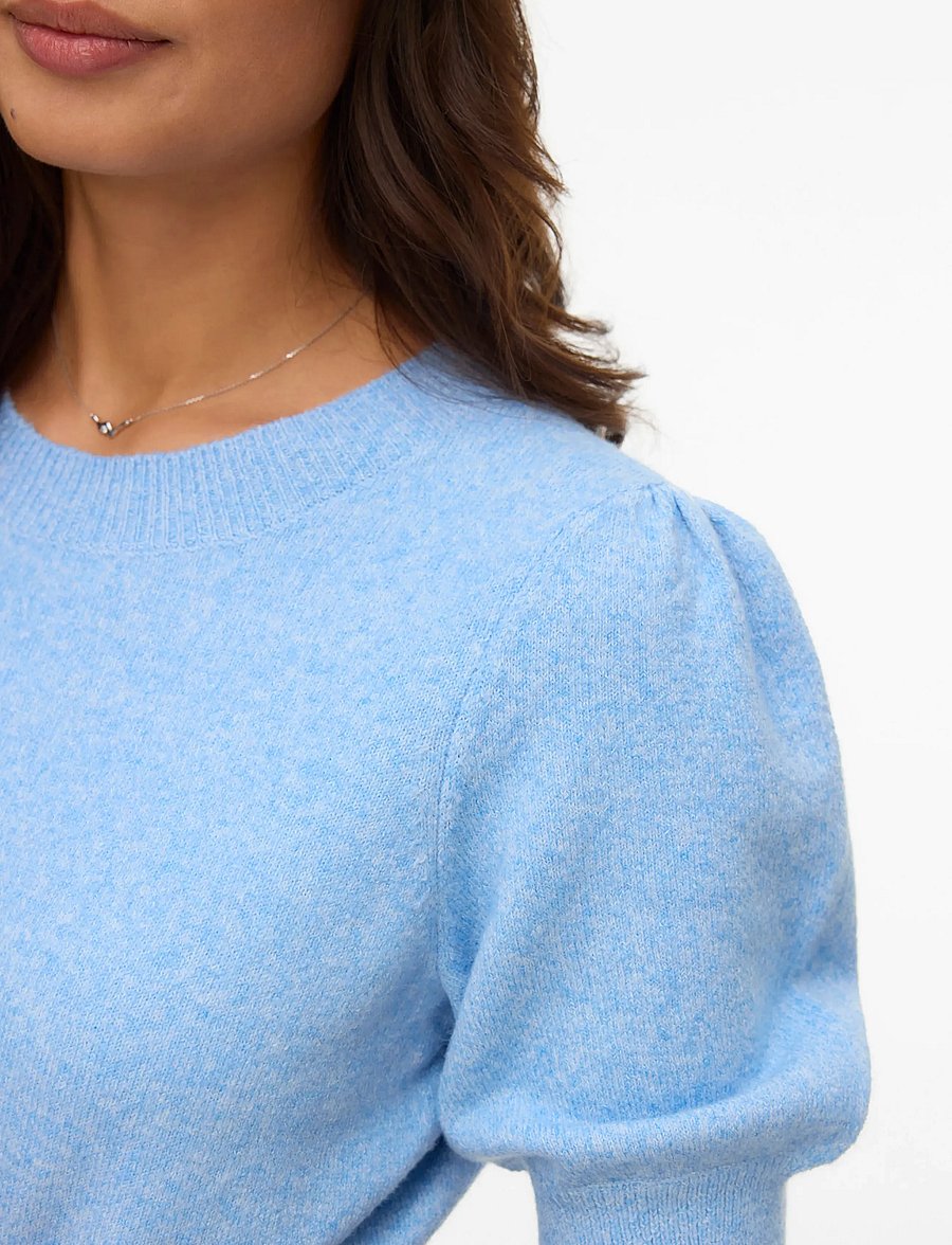 Vero Moda Maternity - VMMDOFFY 2/4 O-NECK PULLOVER GA - overdeler - little boy blue - 4