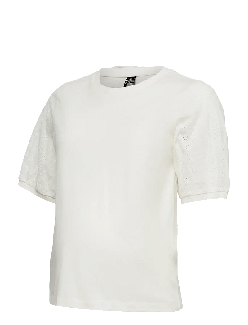 Vero Moda Maternity - VMMJANNI SS O-NECK TOP JRS GA - oberteile - snow white - 1