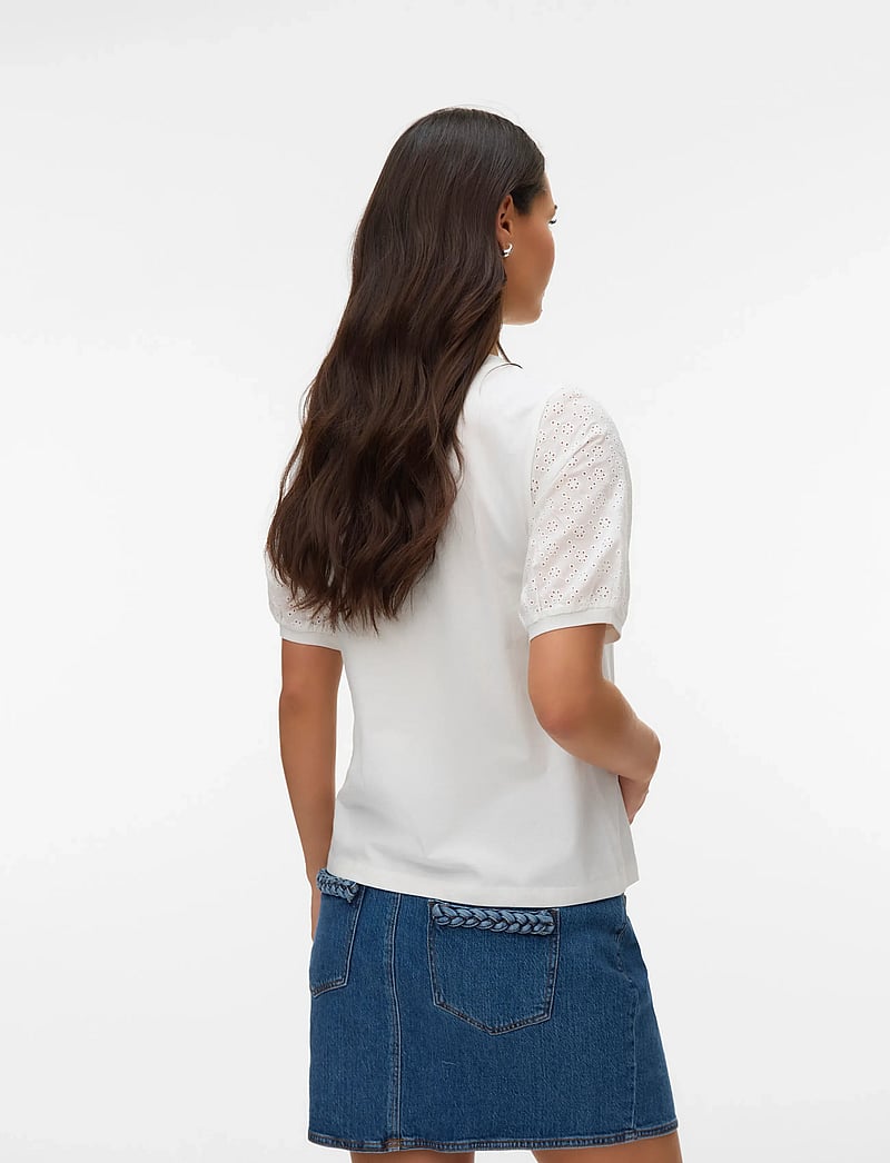 Vero Moda Maternity - VMMJANNI SS O-NECK TOP JRS GA - oberteile - snow white - 2