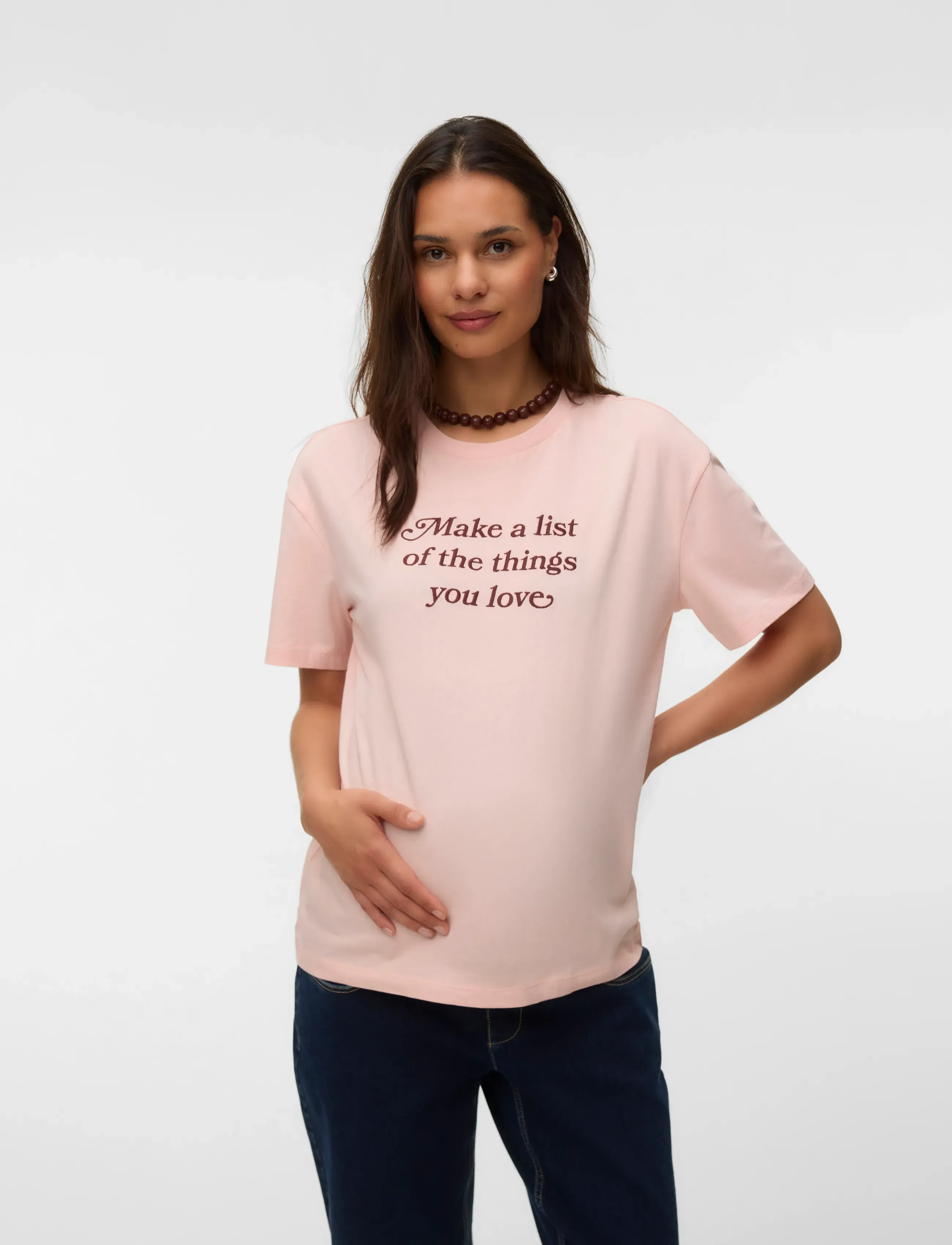 Vero Moda Maternity Vmmjoan Mia Ss Top Jrs, S, Pink, T-Shirts & Toppe > Kortærmede, Dame