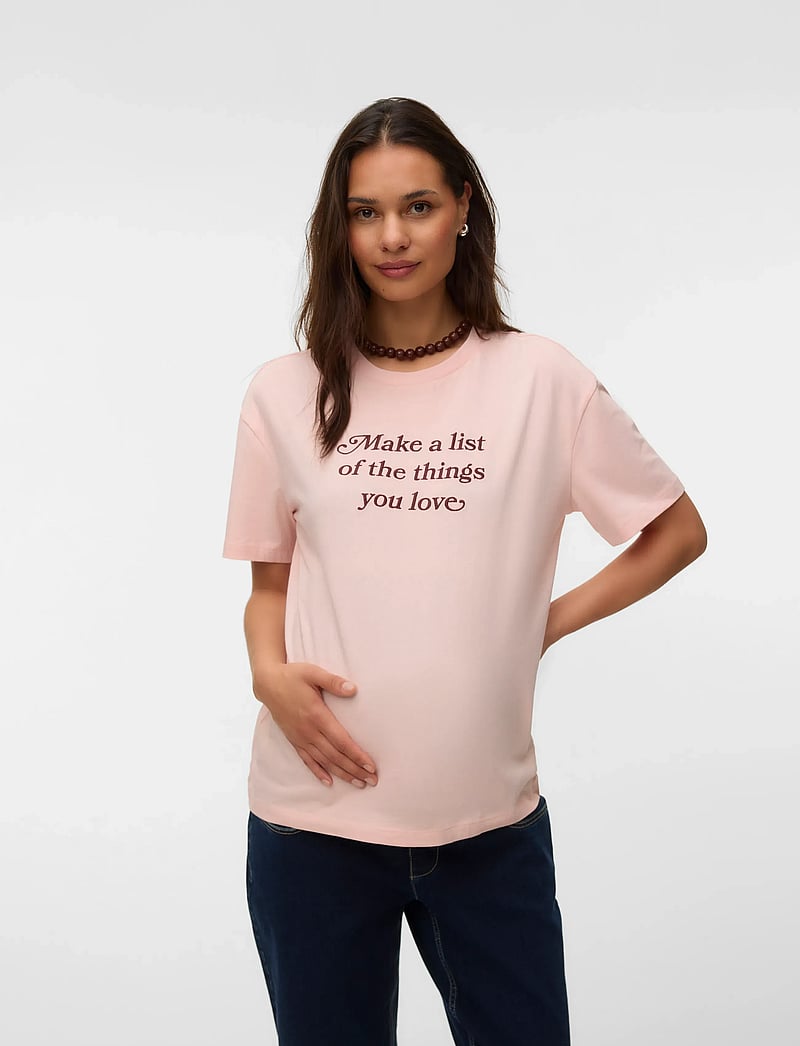 Vero Moda Maternity - VMMJOAN MIA SS TOP JRS - oberteile - pink-a-boo - 0