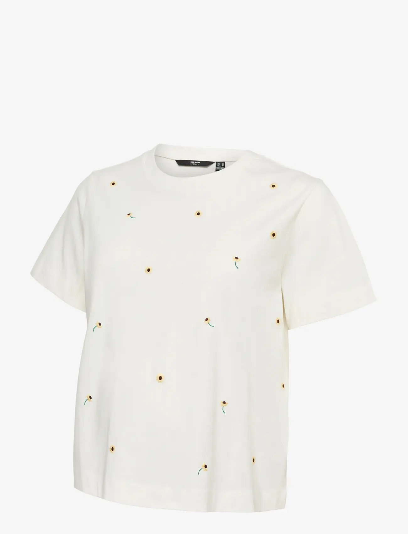 Vero Moda Maternity - VMMSOLA METTE SS TOP JRS - overdele - snow white - 1