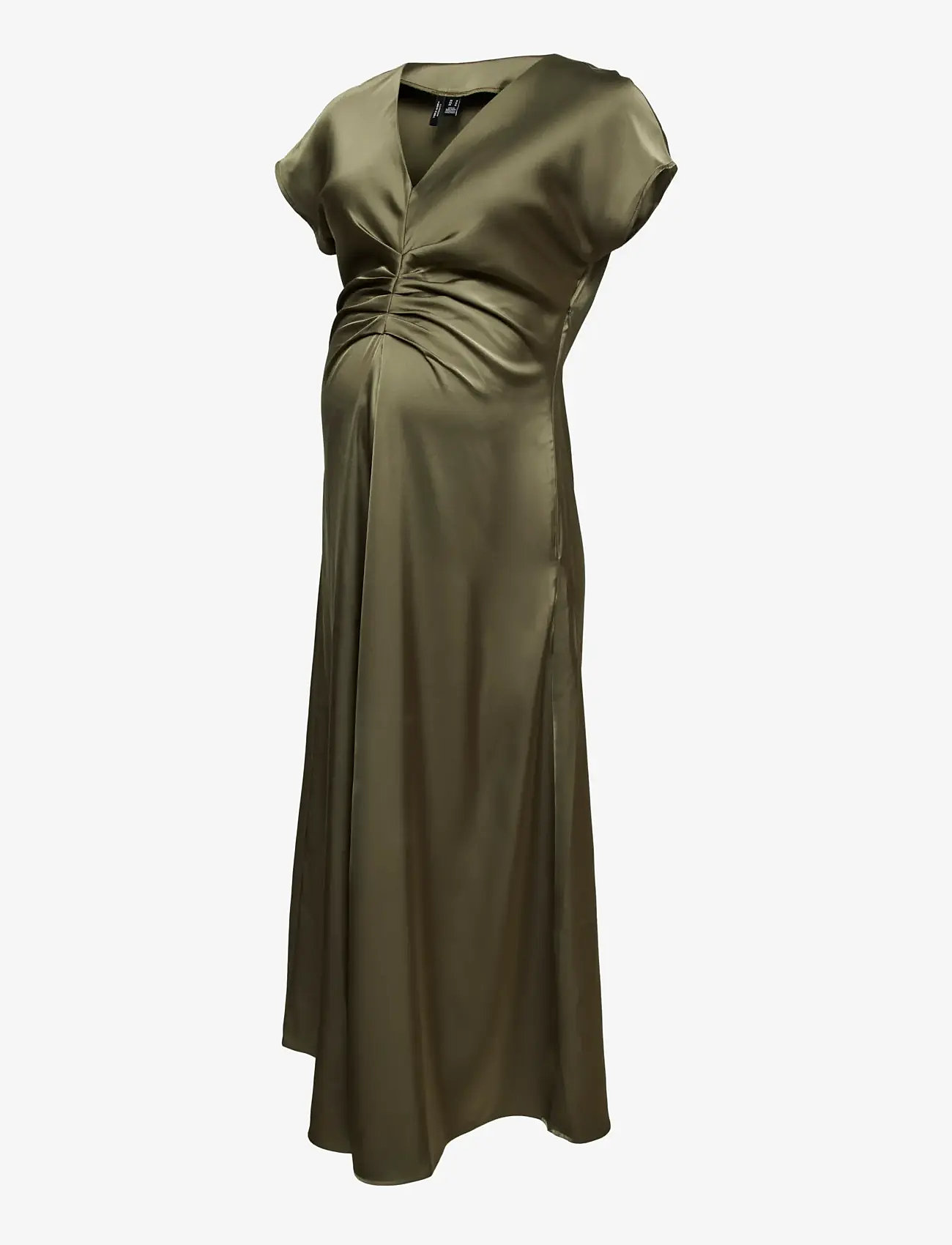Vero Moda Maternity VMMJOSALINA S/S 7/8 DRESS WVN - Babyshowercadeaus - KALAMATA / khaki/green
