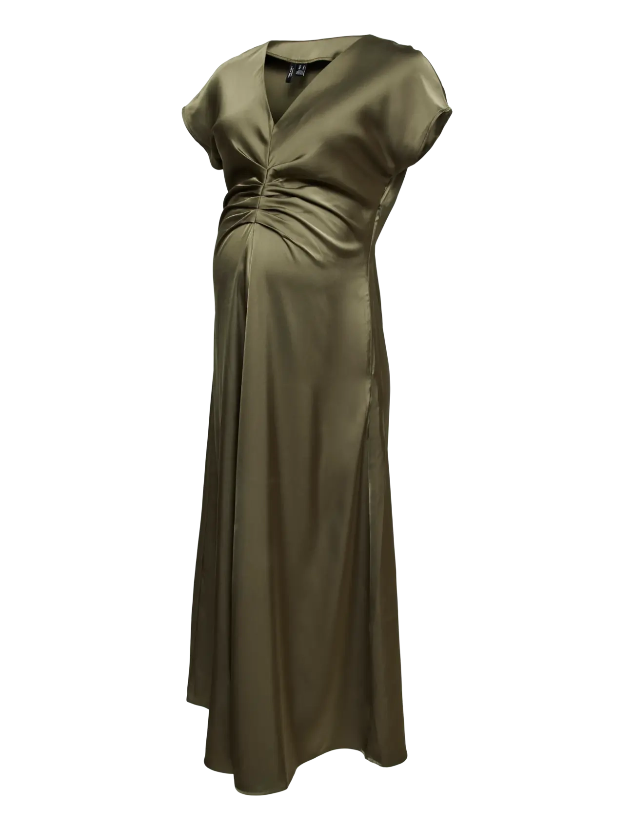 Vero Moda Maternity VMMJOSALINA S/S 7/8 DRESS WVN - Babyprodukte - KALAMATA / khaki/green