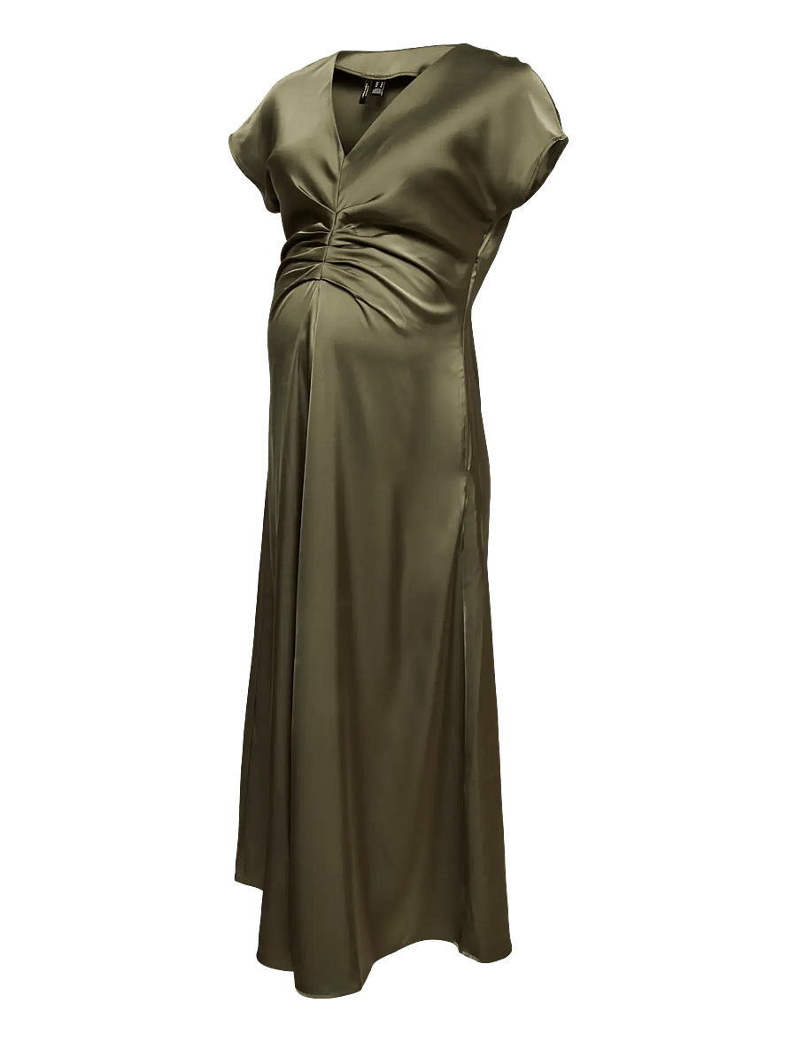 Vero Moda Maternity - VMMJOSALINA S/S 7/8 DRESS WVN - sukienki wieczorowe - kalamata - 1