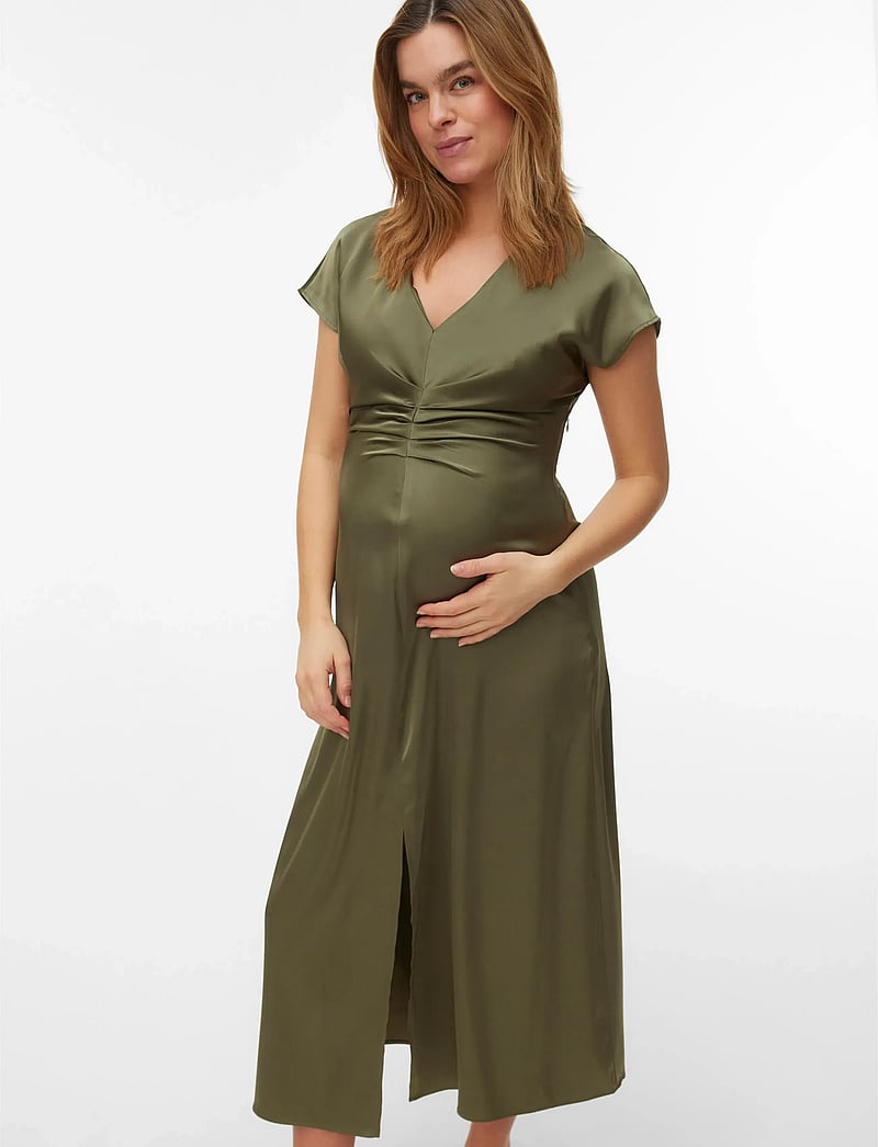 Vero Moda Maternity - VMMJOSALINA S/S 7/8 DRESS WVN - Õhtukleidid - kalamata - 0