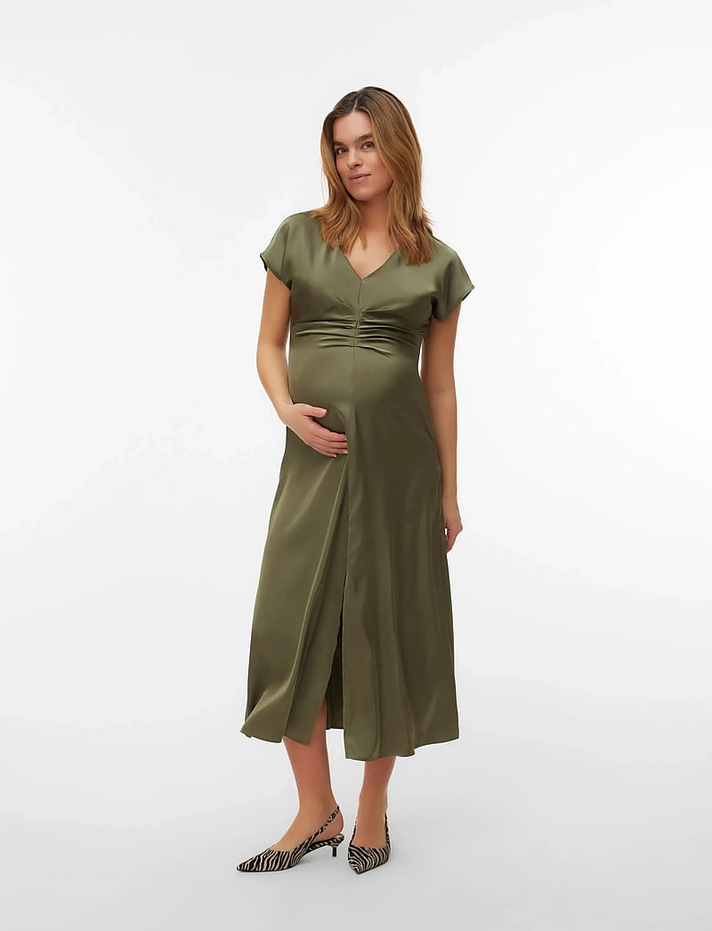 Vero Moda Maternity - VMMJOSALINA S/S 7/8 DRESS WVN - Õhtukleidid - kalamata - 3