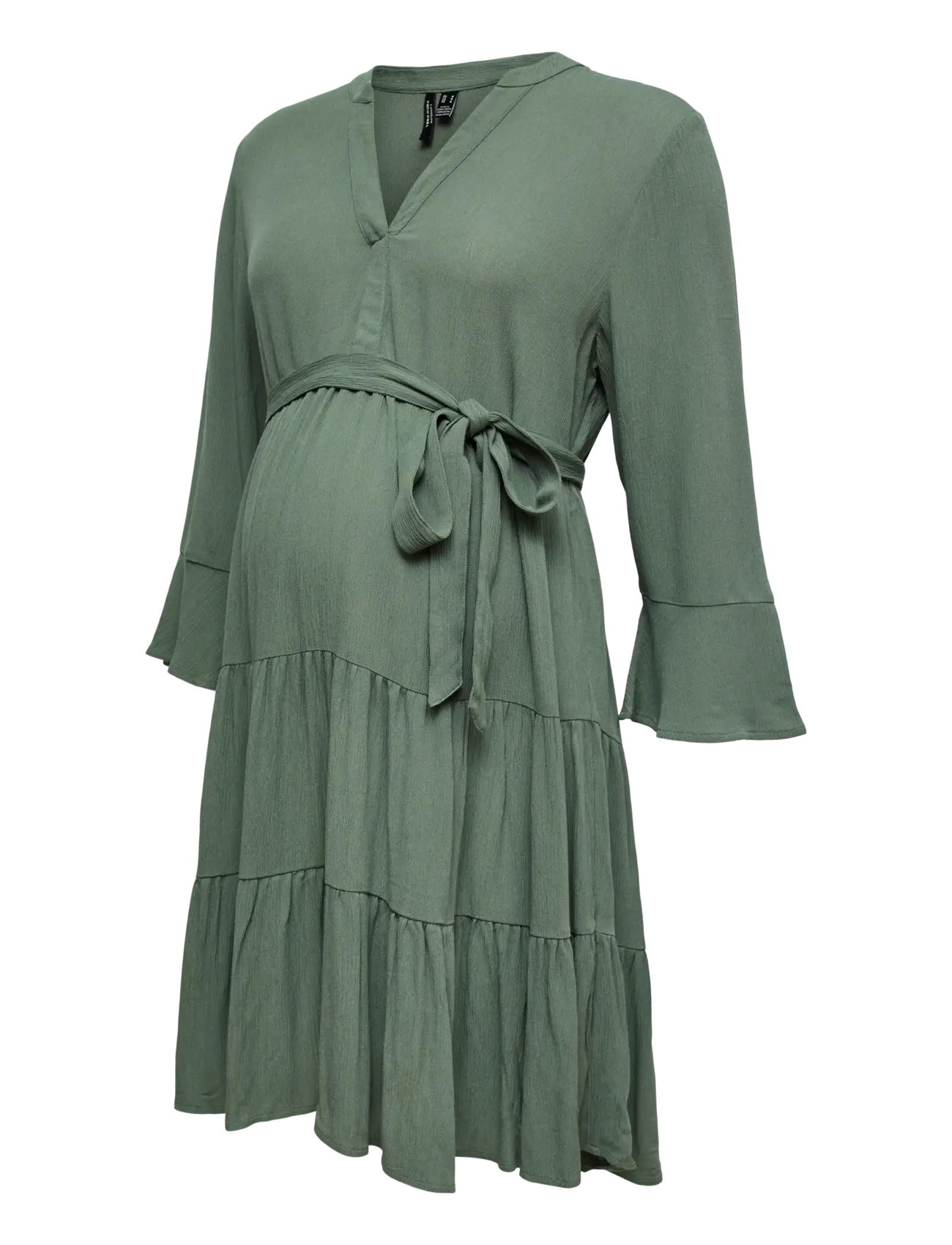 Vero Moda Maternity VMMMENNY LS V-NECK SHORT DRESS WVN GA - Kleider - LAUREL WREATH / khaki/green