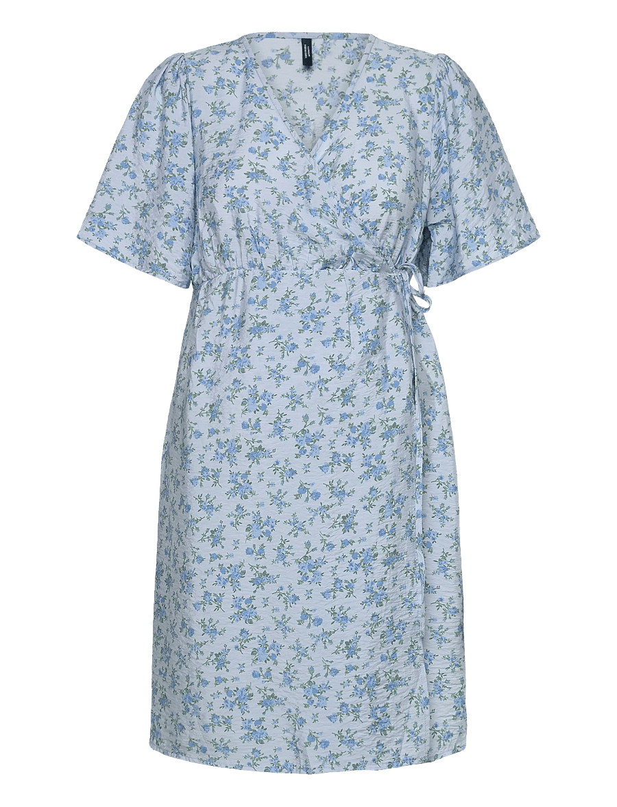 Vero Moda Maternity - VMMJOSIE SS WRAP ABK DRESS WVN GA - slå-om-kjoler - cashmere blue - 1