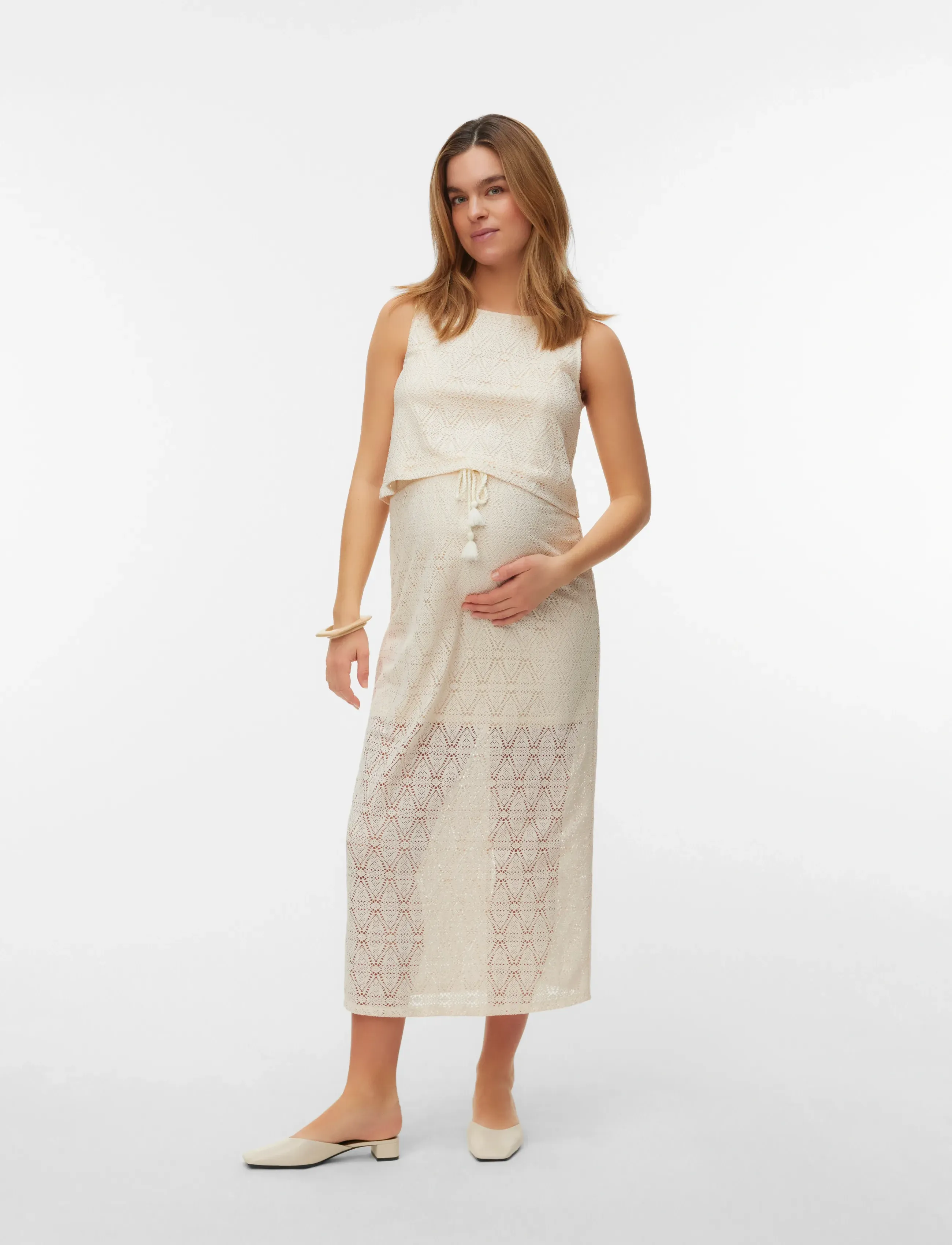 Vero Moda Maternity - VMMMAYA ANKEL SKIRT JRS - hosen - birch - 3