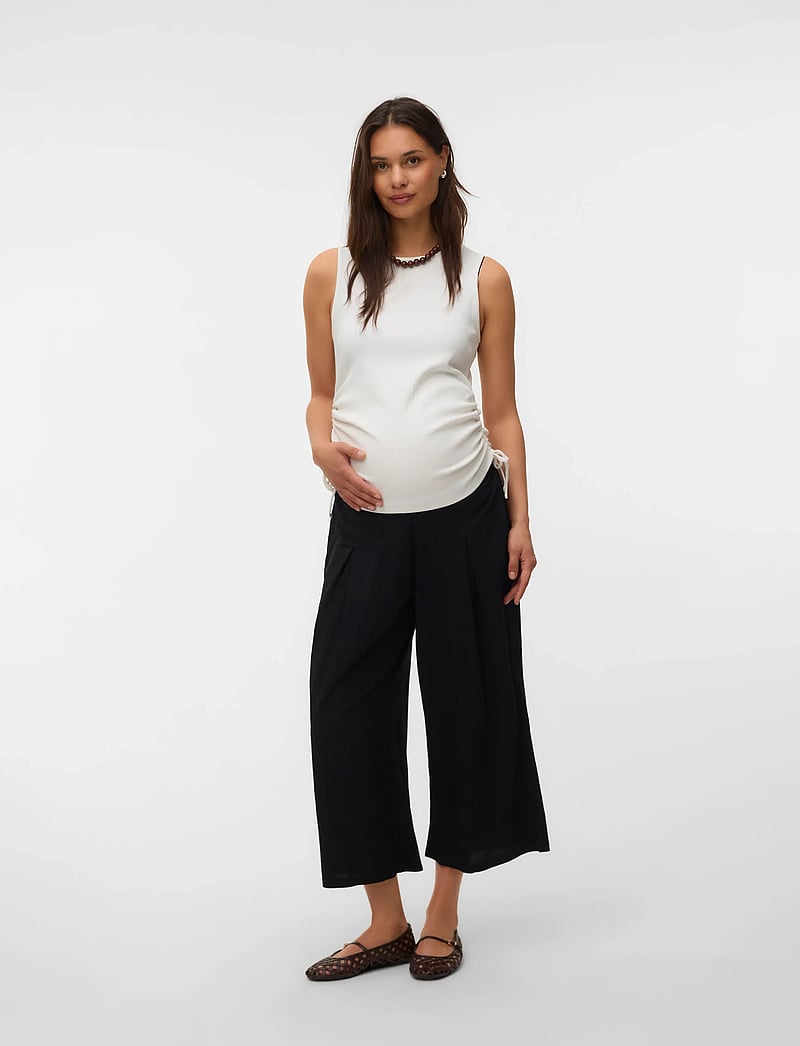 Vero Moda Maternity - VMMJASMINE WIDE CULOTTE PANTS JRS - culottes - black - 4