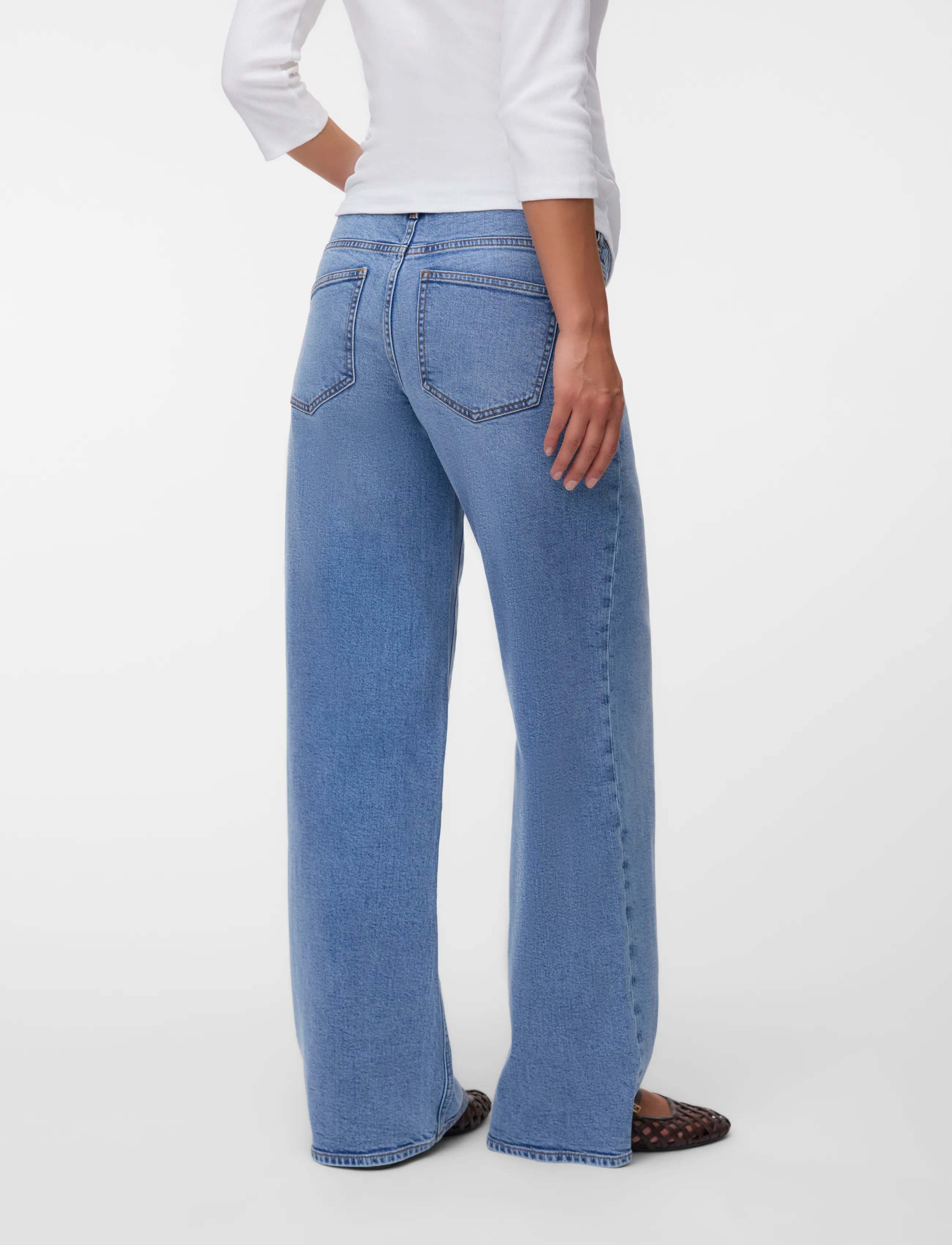 Vero Moda Maternity - VMMSANDIE-STRETCH MR WIDE DNM JNS RA3071 - teksad - light blue denim - 3