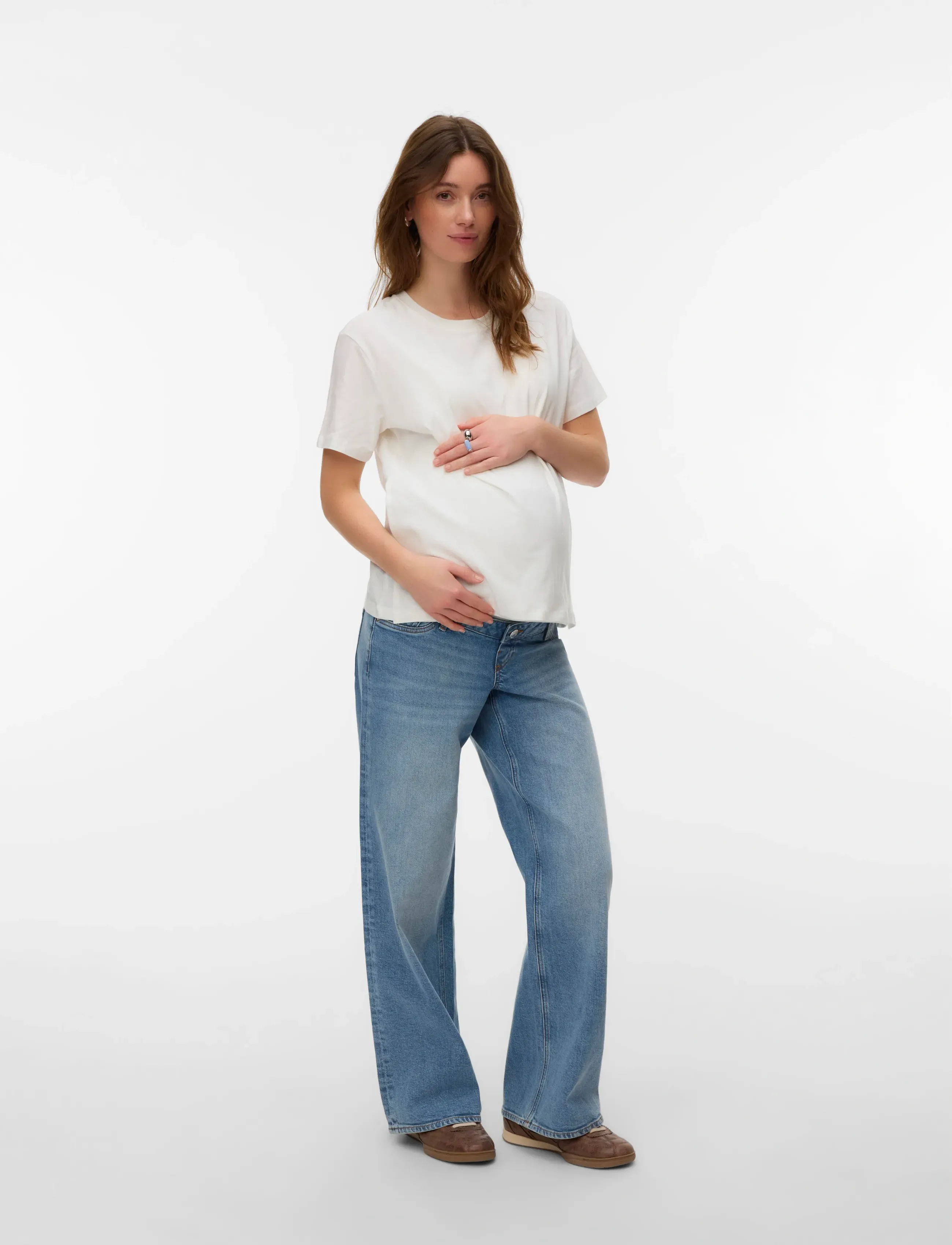 Vero Moda Maternity - VMMSANDIE-STRETCH MR WIDE DNM JNS RA3071 - light blue denim - 4