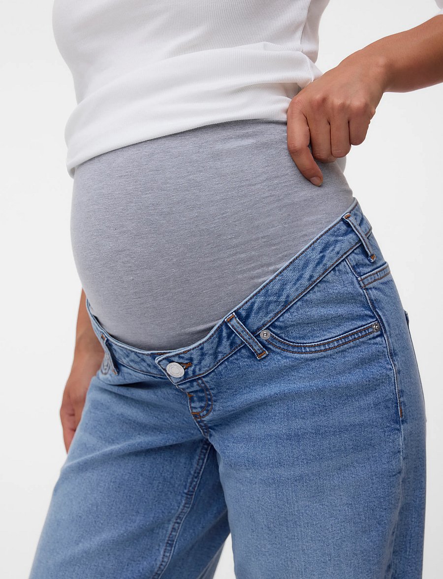 Vero Moda Maternity - VMMSANDIE-STRETCH MR WIDE DNM JNS RA3071 - teksad - light blue denim - 5