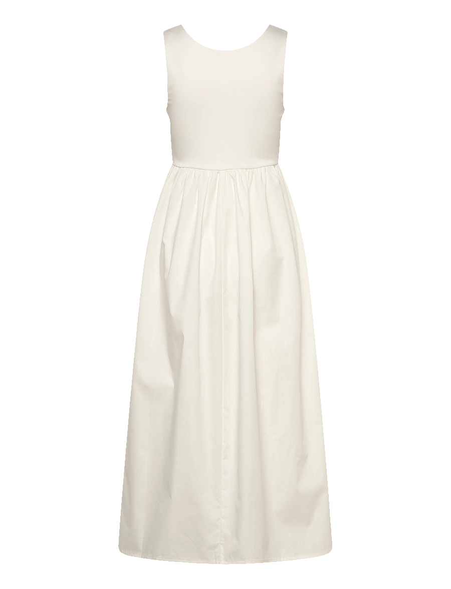 Vero Moda Maternity - VMMANE SL U-NECK 7/8 2-WAY DRESS JRS - sommerkjoler - cloud dancer - 2