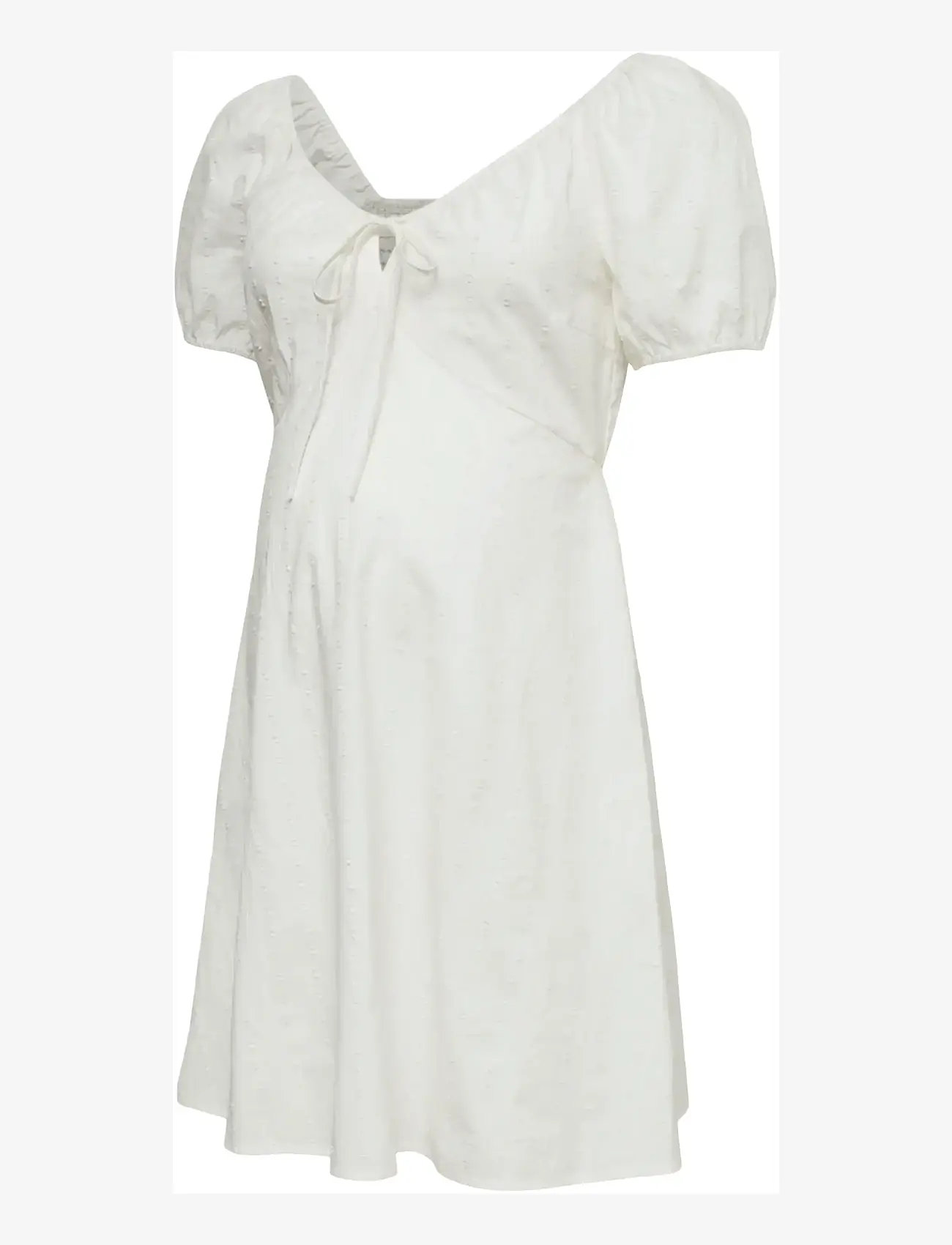 Vero Moda Maternity - VMMJUTTY SS SHORT DRESS WVN - konfirmatsioon - snow white - 0