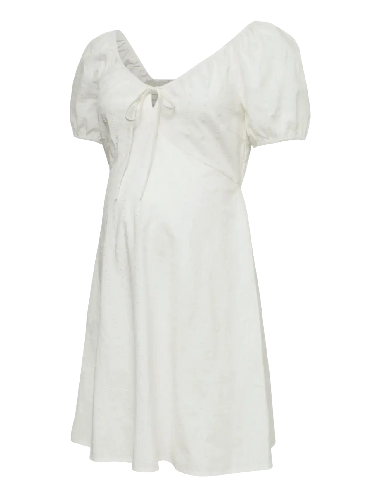 Vero Moda Maternity VMMJUTTY SS SHORT DRESS WVN - Rasedale - SNOW WHITE / white