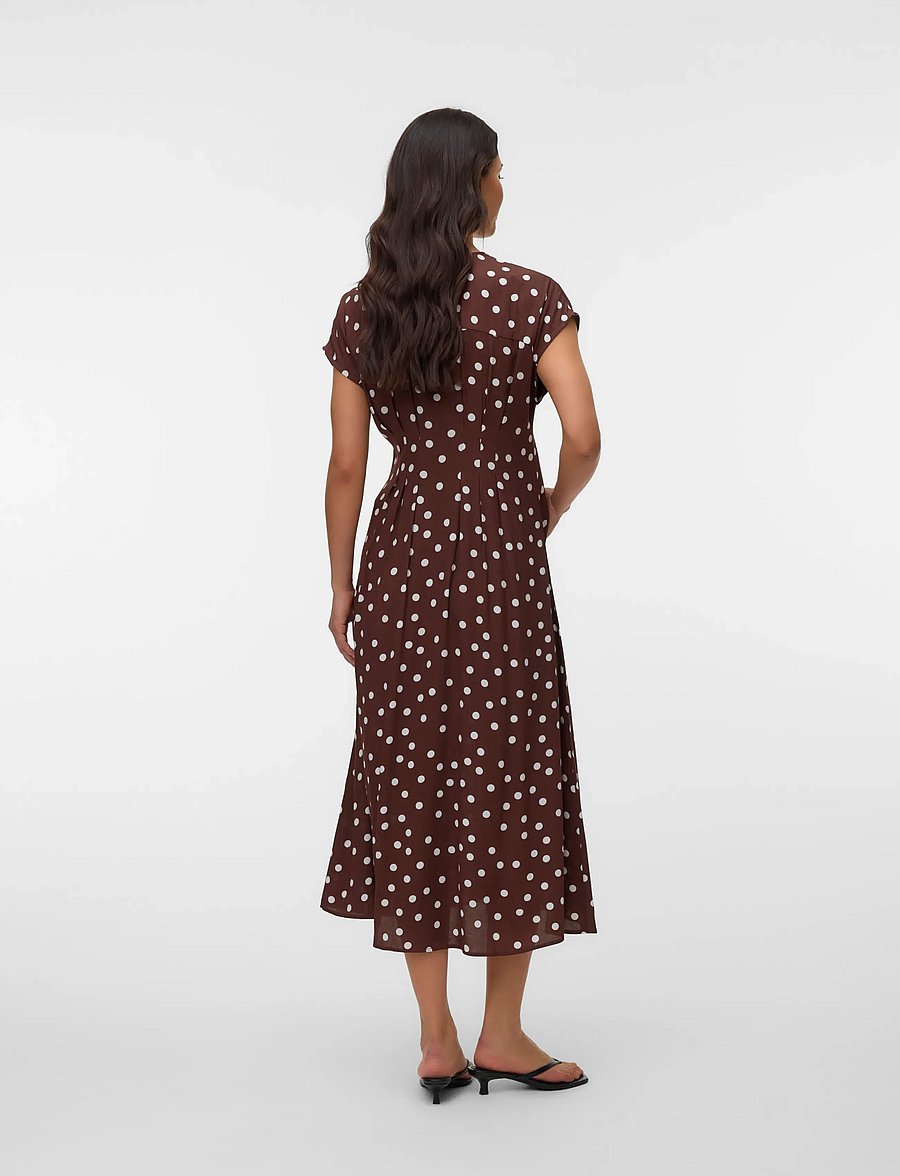 Vero Moda Maternity - VMMELISA SL PLEAT SHIRT 7/8 DRESS WVN - sommerkleider - chocolate martini - 2