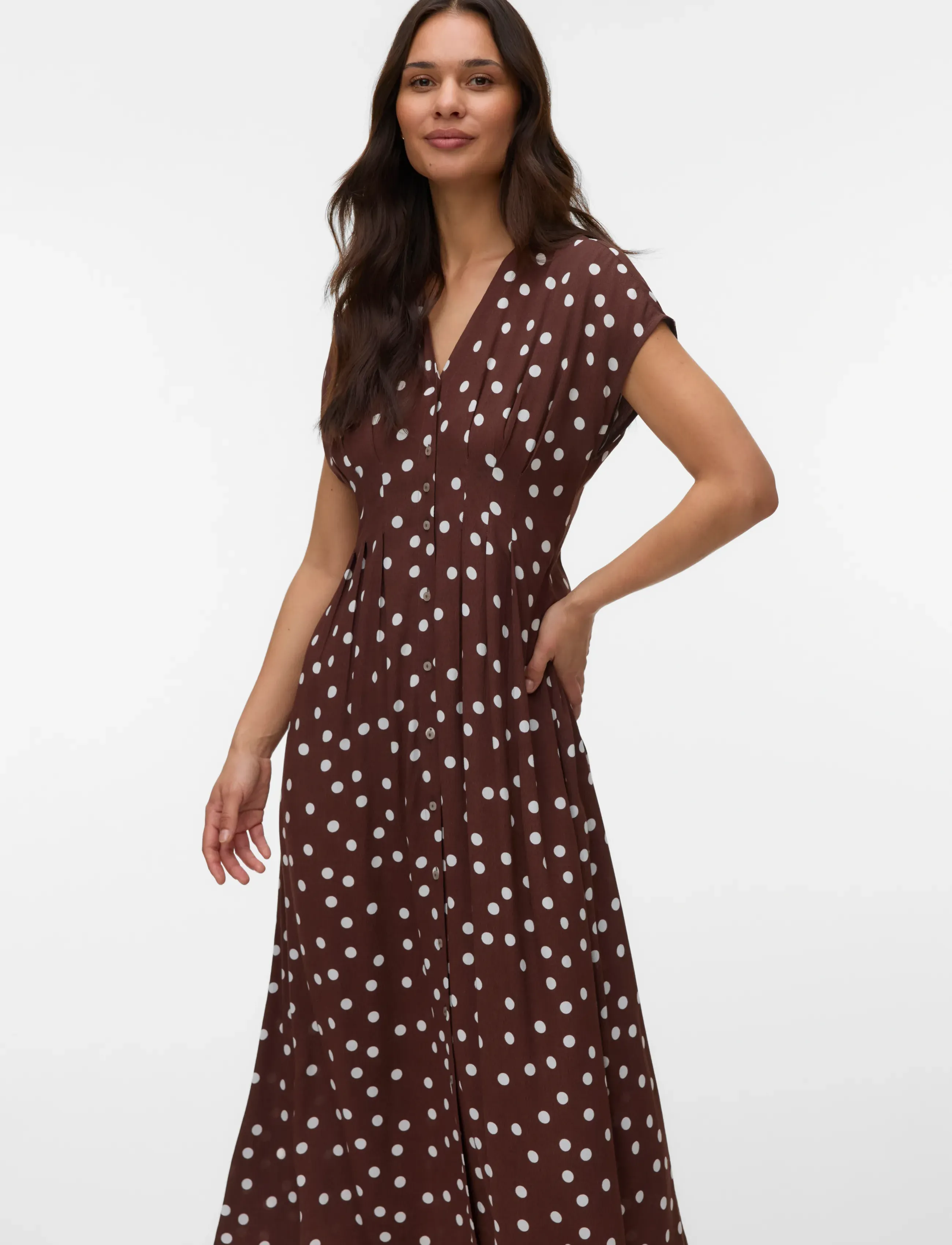 Vero Moda Maternity - VMMELISA SL PLEAT SHIRT 7/8 DRESS WVN - sommerkleider - chocolate martini - 5
