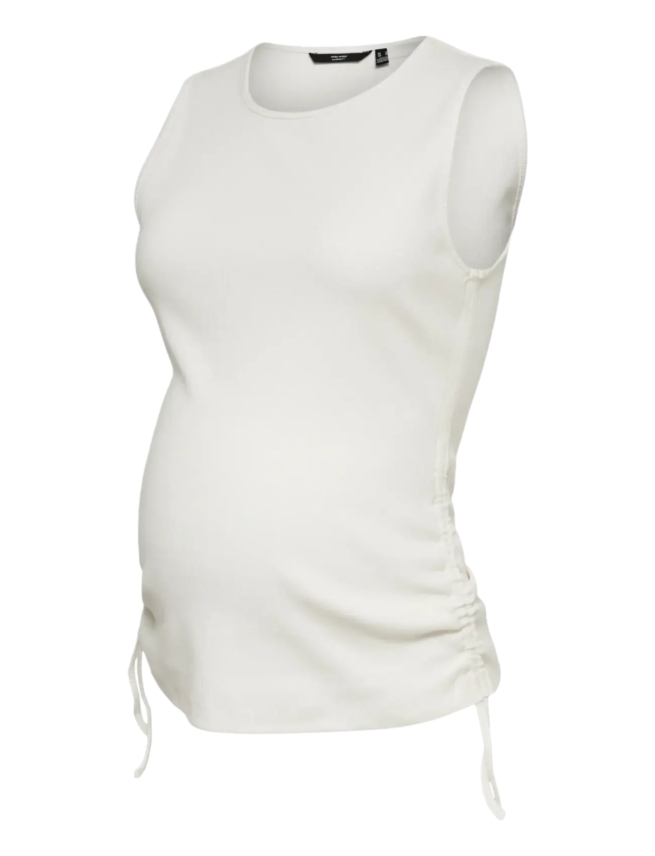 Vero Moda Maternity VMMKENNEDY SL O-NECK TOP JRS - toppar - snow white - Meðgöngufatnaður - SNOW WHITE / white