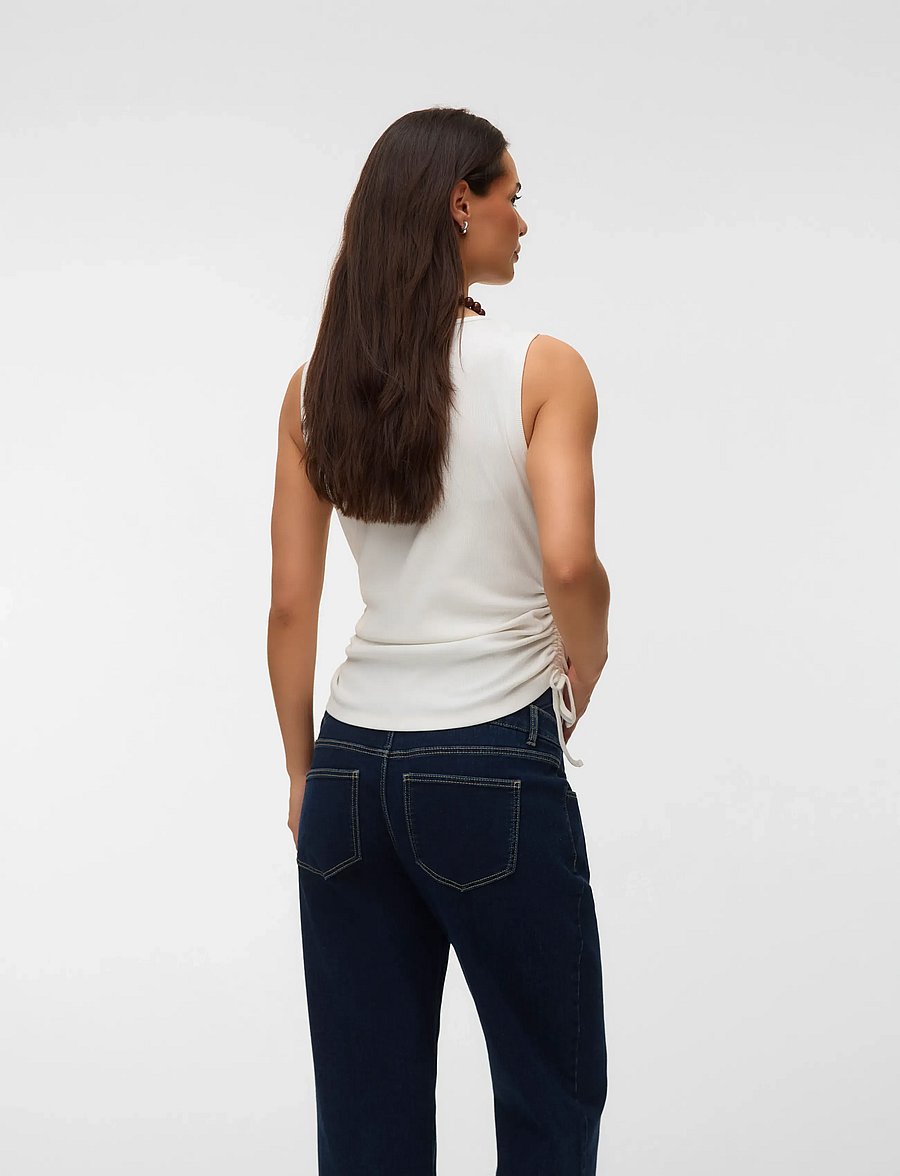 Vero Moda Maternity - VMMKENNEDY SL O-NECK TOP JRS - oberteile - snow white - 2
