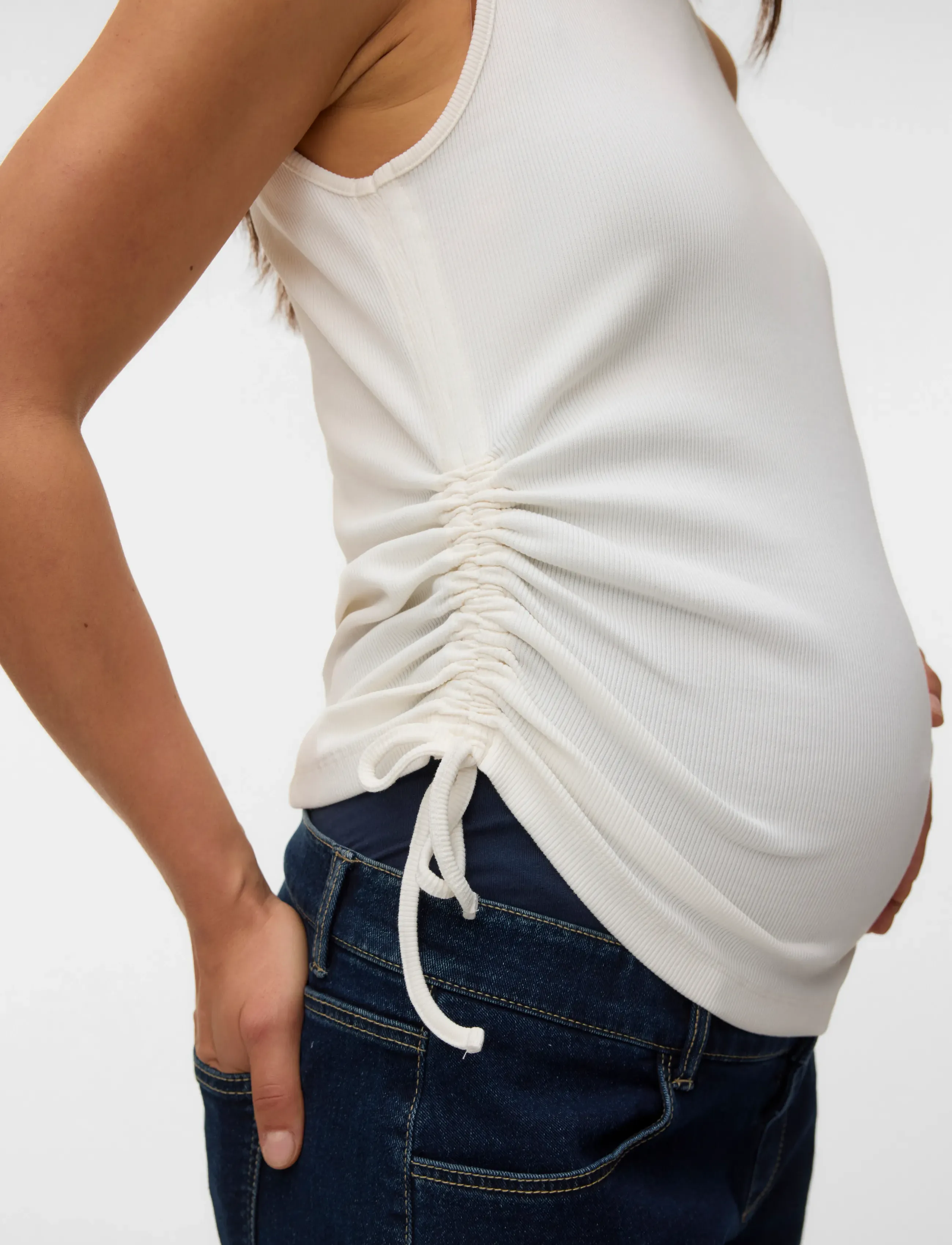 Vero Moda Maternity - VMMKENNEDY SL O-NECK TOP JRS - overdele - snow white - 4