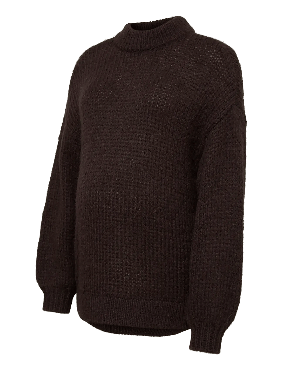 Vero Moda Maternity - VMMAYBE LS HIGH NECK PULLOVER - kampsunid - chocolate torte - 1