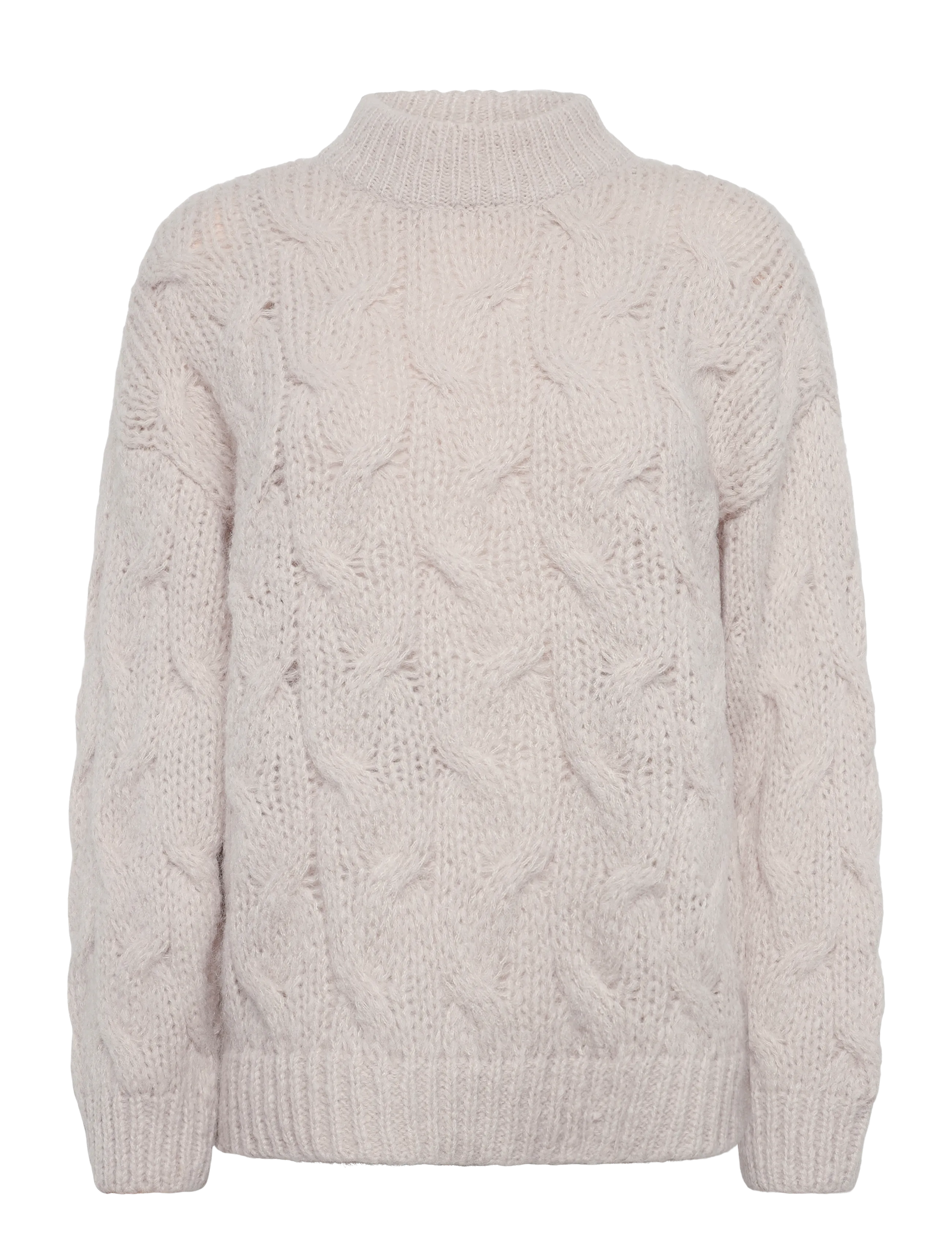 Vero Moda Maternity VMMAYBE LS HIGH NECK CABLE PULLOVER - Shop by age - OATMEAL / cream