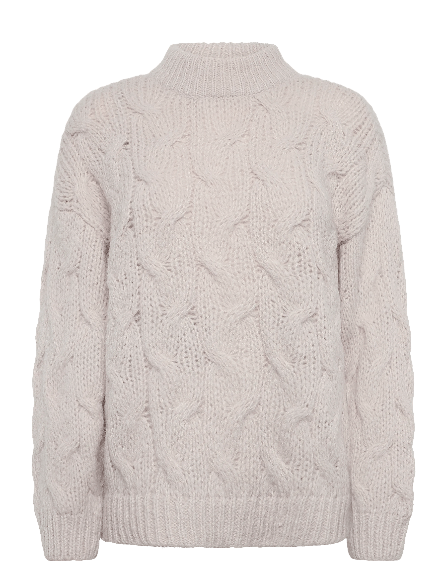 Vero Moda Maternity - VMMAYBE LS HIGH NECK CABLE PULLOVER - pullover - oatmeal - 1