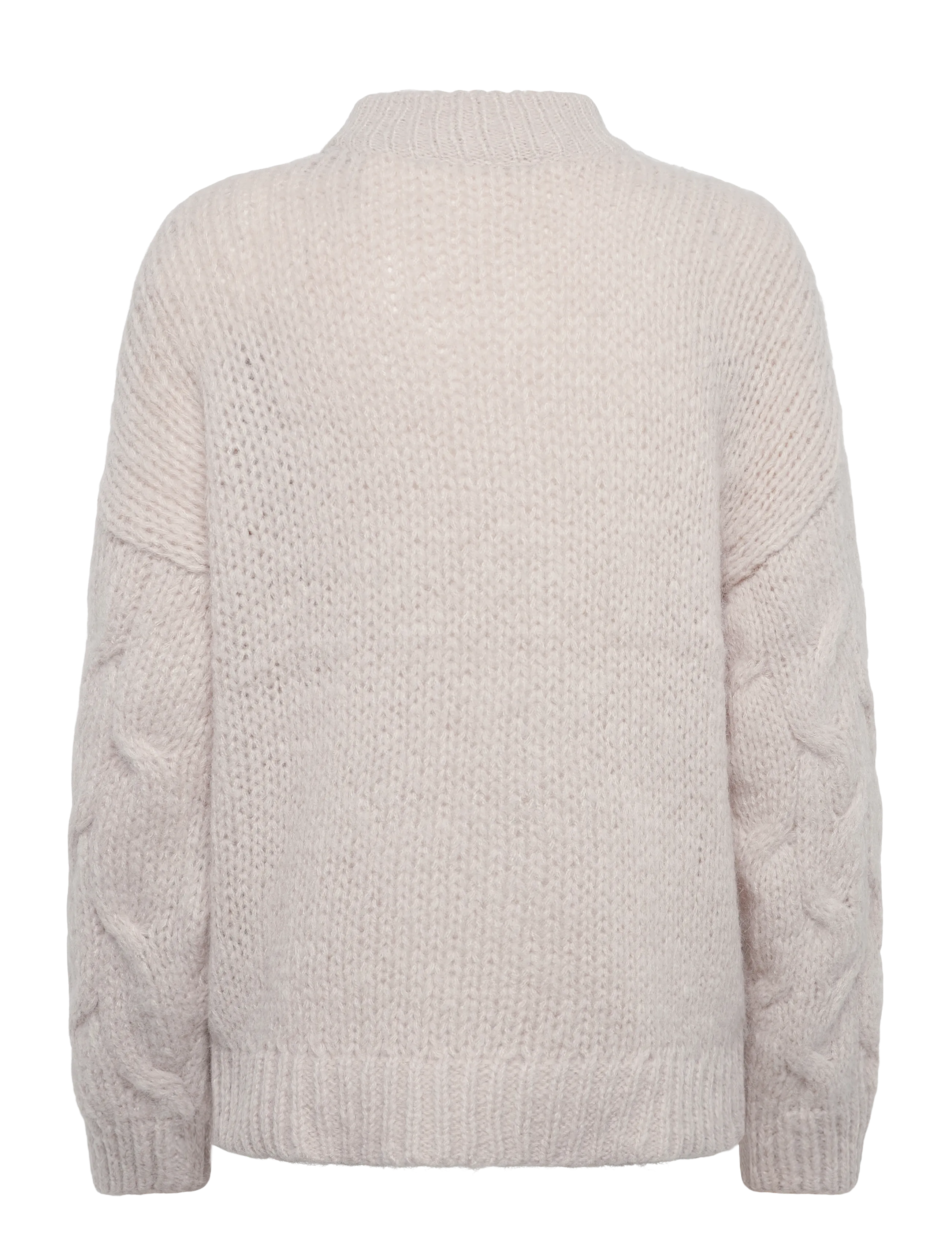 Vero Moda Maternity - VMMAYBE LS HIGH NECK CABLE PULLOVER - jumpers - oatmeal - 2