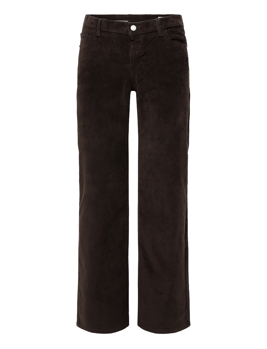 Vero Moda Maternity - VMMTESSA HR WIDE CORDUROY PANTS - buxur með víðum skálmum - chocolate torte - 1