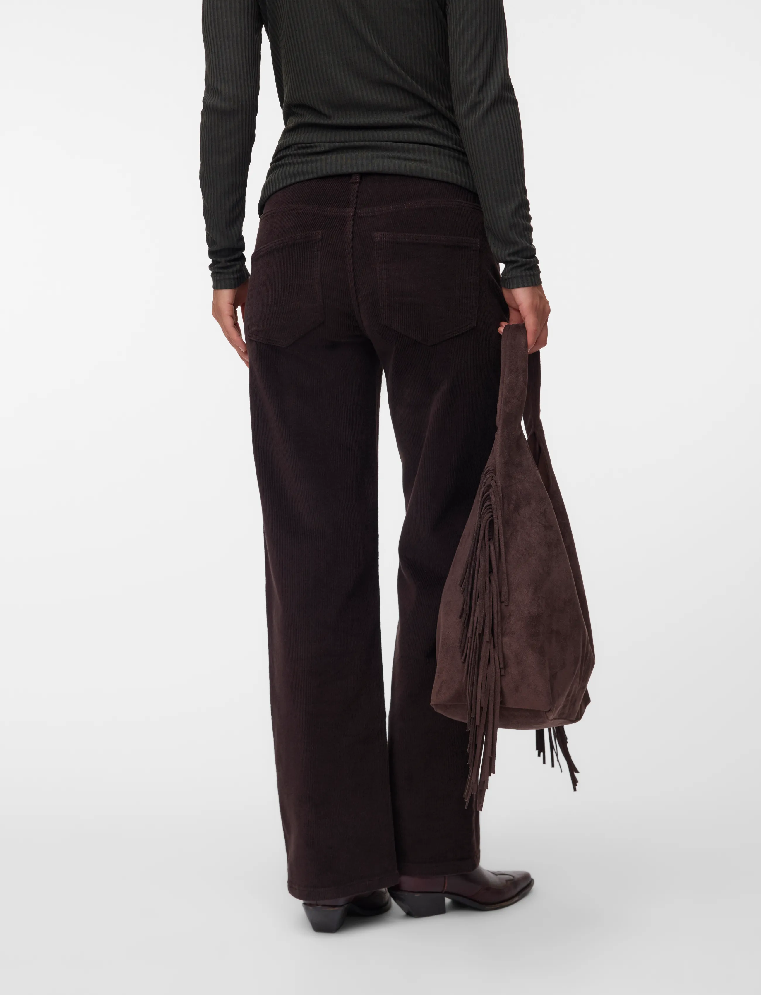 Vero Moda Maternity - VMMTESSA HR WIDE CORDUROY PANTS - chocolate torte - 2