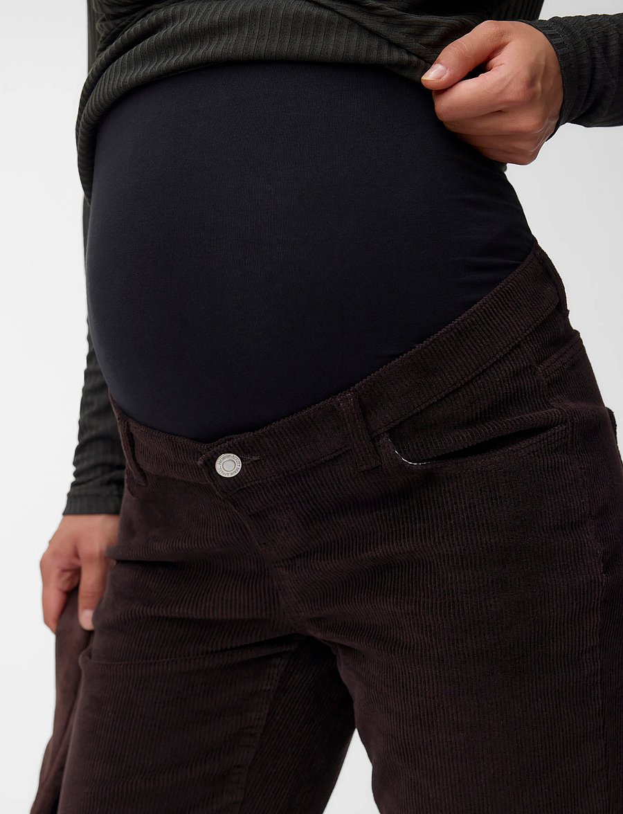 Vero Moda Maternity - VMMTESSA HR WIDE CORDUROY PANTS - chocolate torte - 4