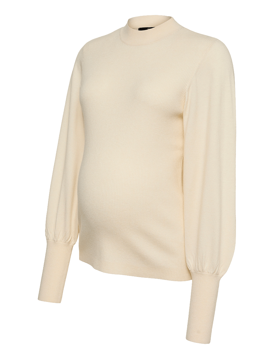 Vero Moda Maternity - VMMHOLLYKARIS LS FUNNELNECK PULLOVER - overdele - birch - 1
