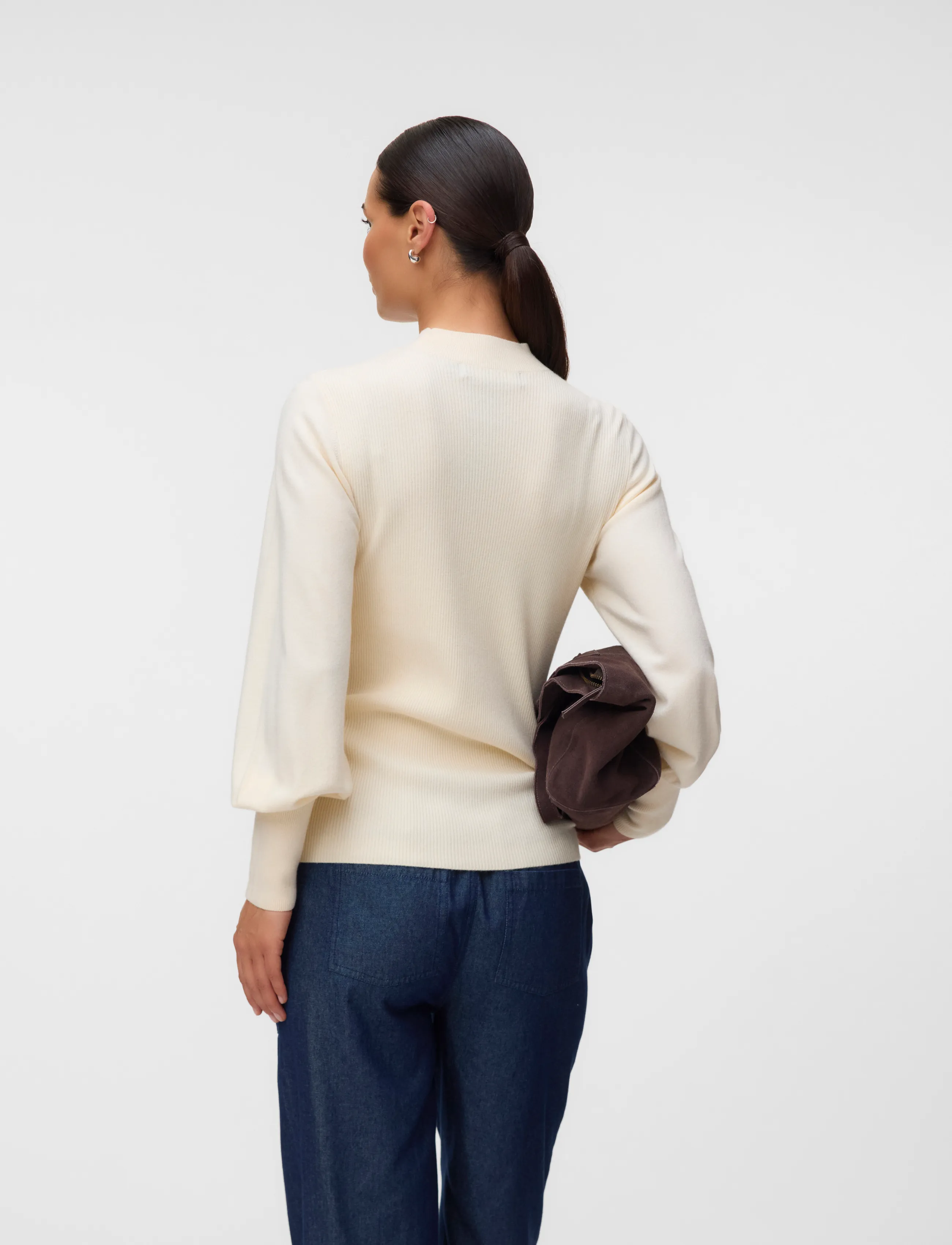 Vero Moda Maternity - VMMHOLLYKARIS LS FUNNELNECK PULLOVER - overdele - birch - 2