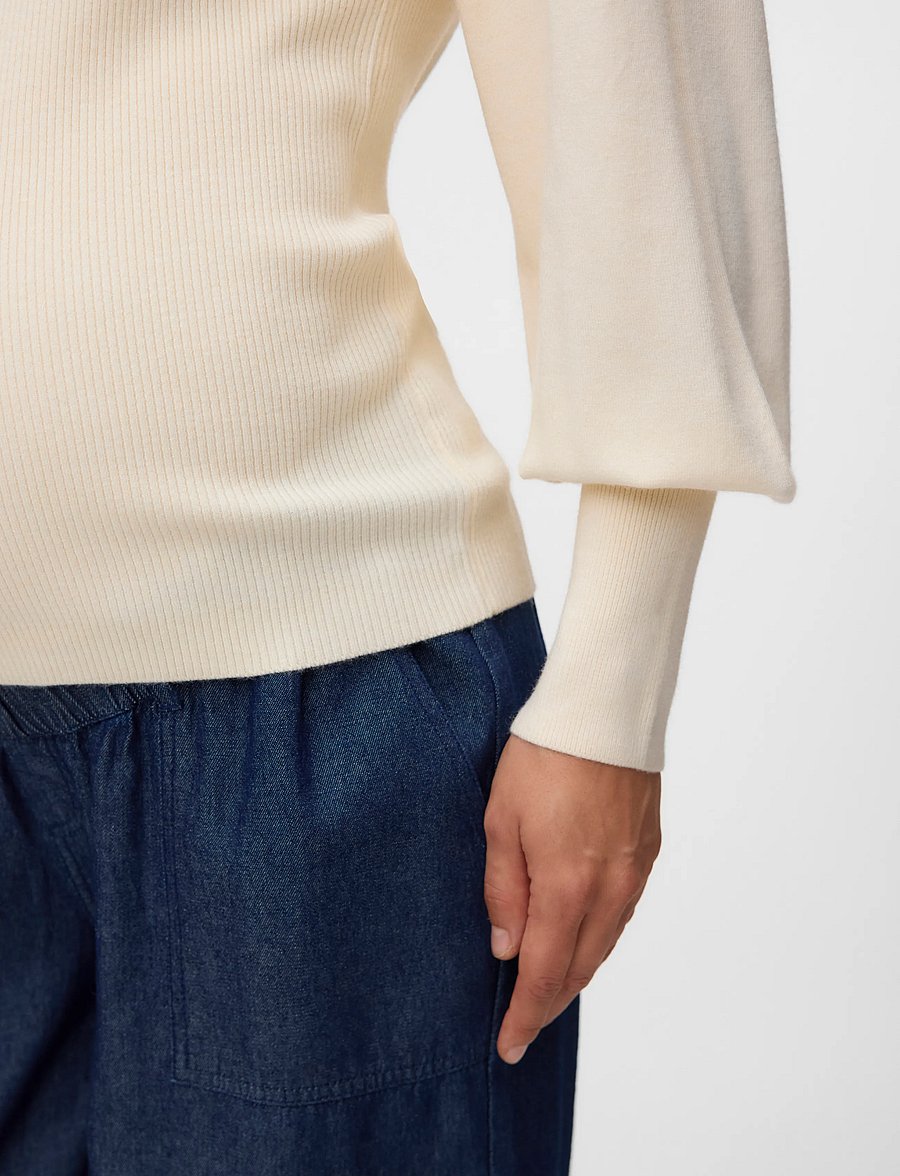 Vero Moda Maternity - VMMHOLLYKARIS LS FUNNELNECK PULLOVER - overdele - birch - 4
