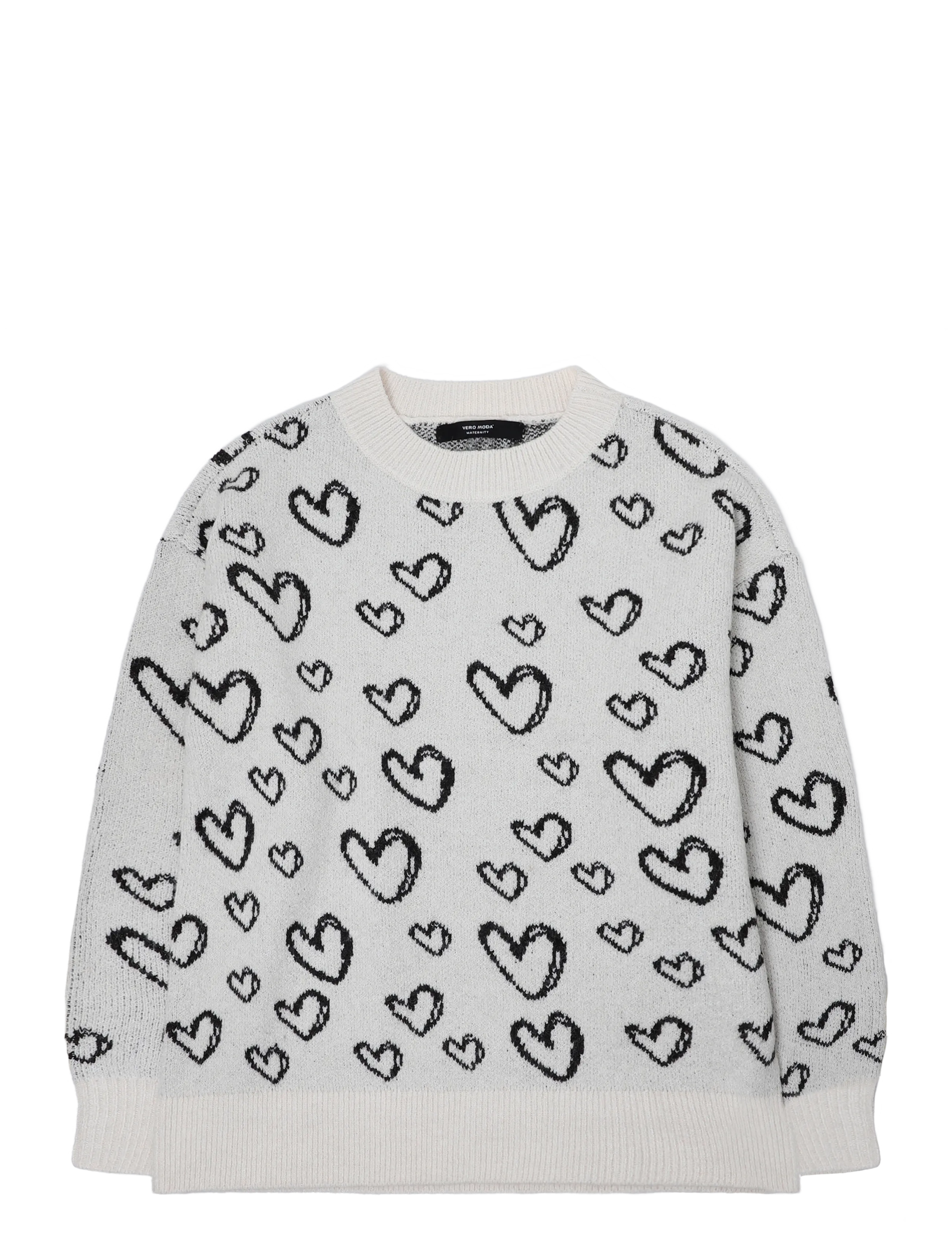 Vero Moda Maternity VMMDOFFY JAQUARD LS O-NCK PULLOVER - Strickmode - BIRCH / beige