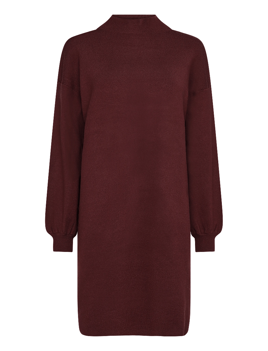 Vero Moda Maternity - VMMNANCY LS FUNNELNECK DRESS NOOS - strickkleider - winetasting - 0