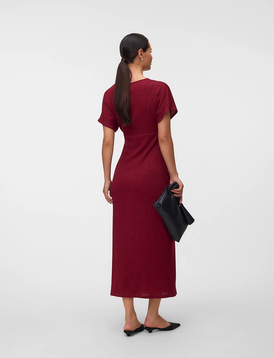 Vero Moda Maternity - VMMAMANDA CS O-NECK ANKLE DRESS JRS - maksikleidid - biking red - 3