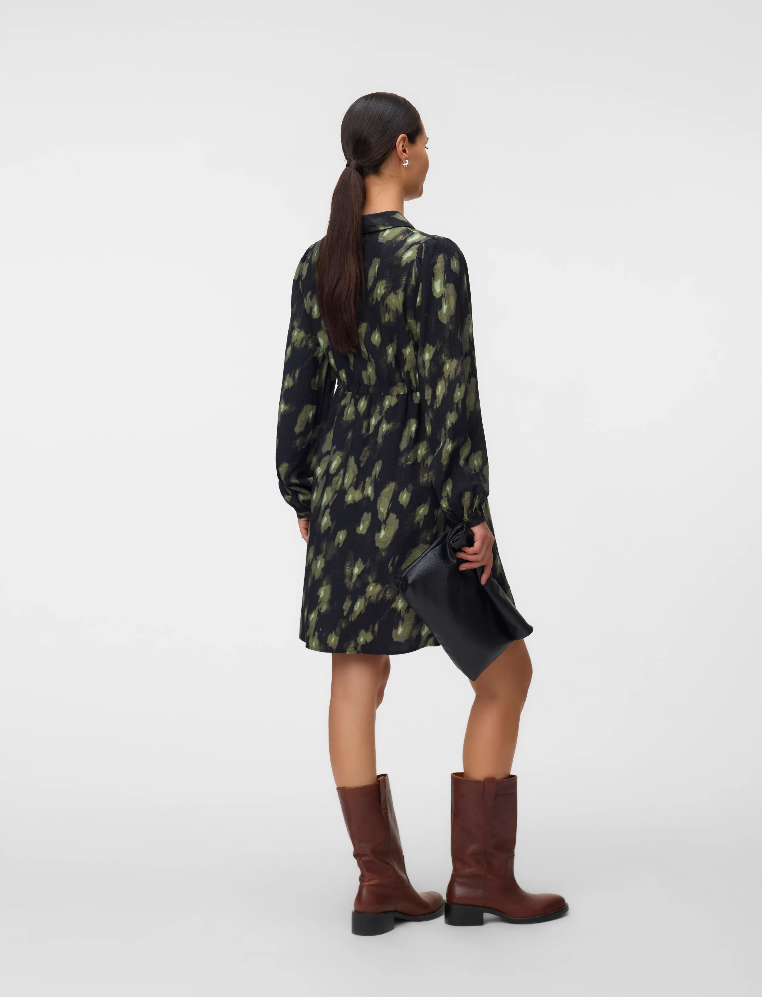 Vero Moda Maternity - VMMLANINI L/S SHORT DRESS WVN - särkkleidid - black - 3